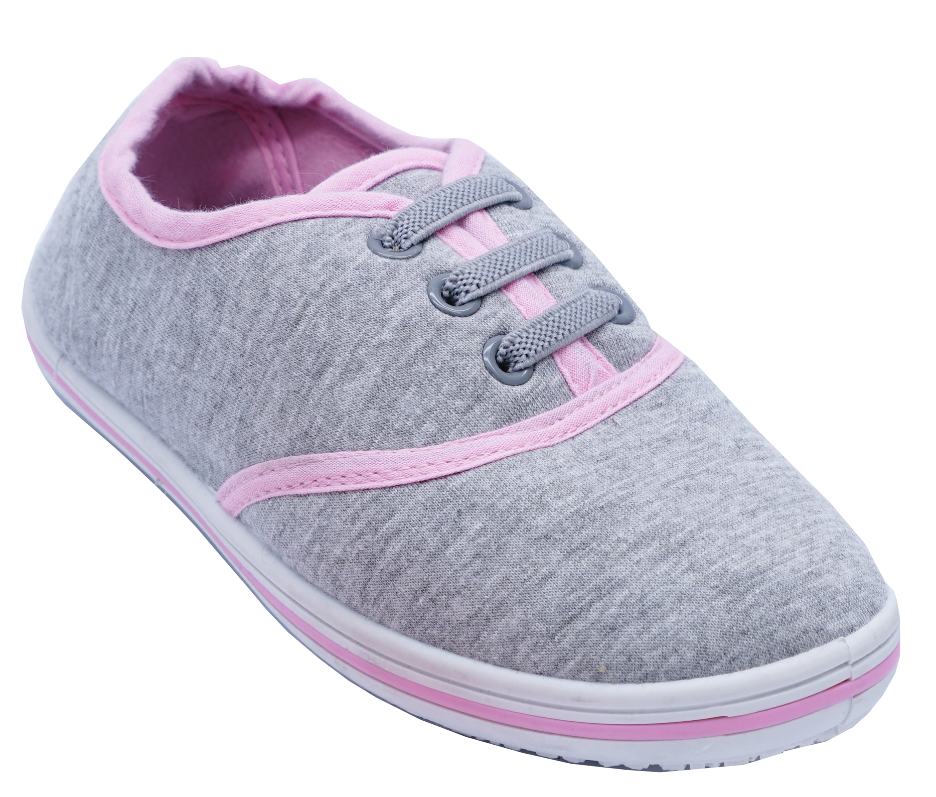 KIDS CHILDRENS GREY SLAZENGER PLIMSOLL TRAINER PUMPS GIRLS