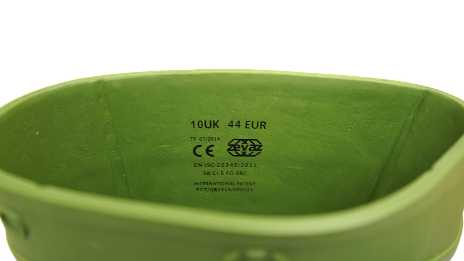 MENS GREEN FLAT WORK SAFETY STEEL