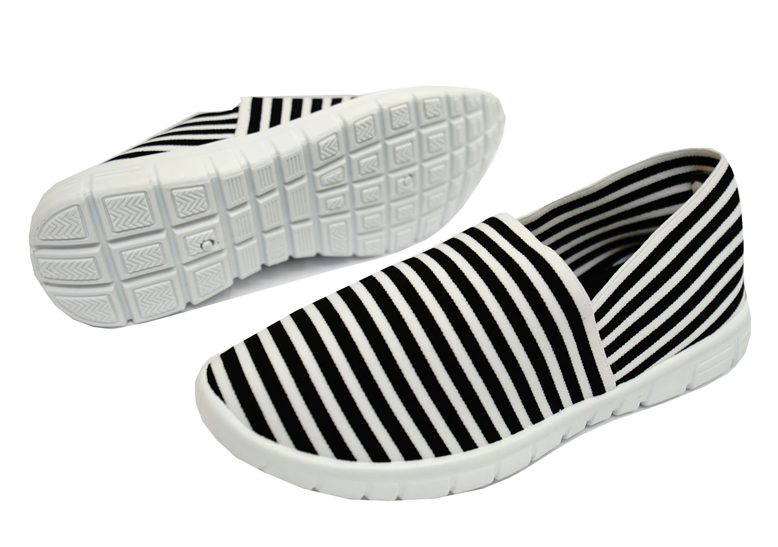 white memory foam pumps