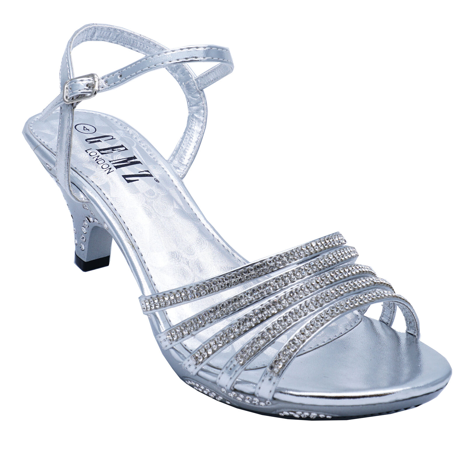 open toe diamond heels