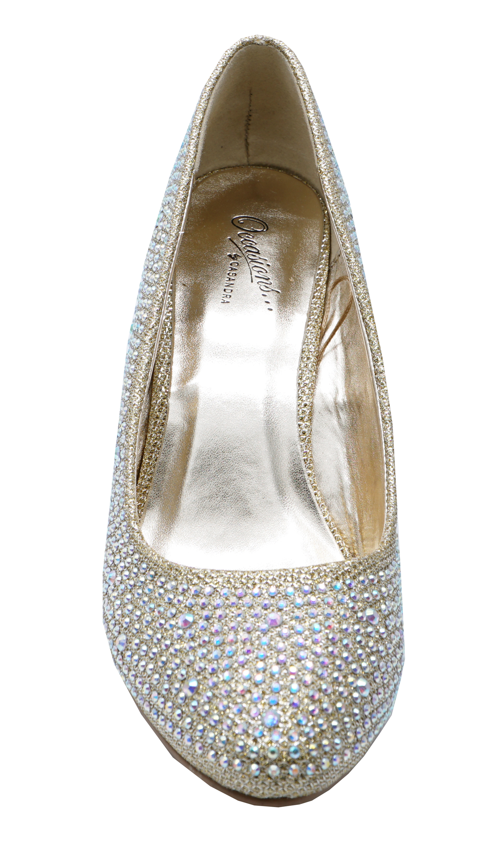gold prom wedges