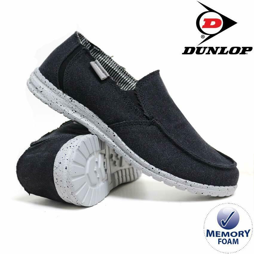 dunlop black canvas shoes