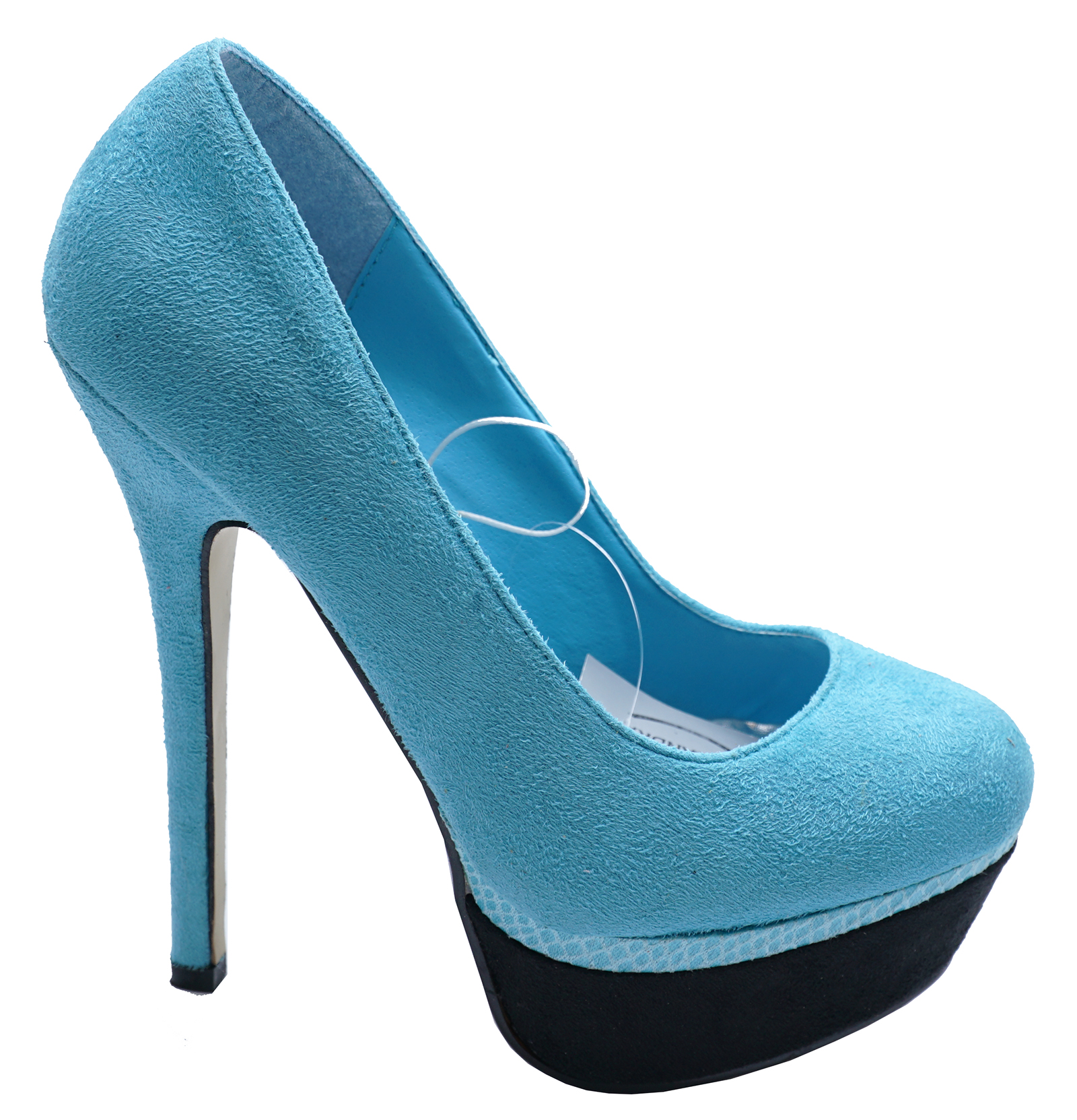 LADIES BLUE FAUX SUEDE PLATFORM STILETTO PARTY PROM