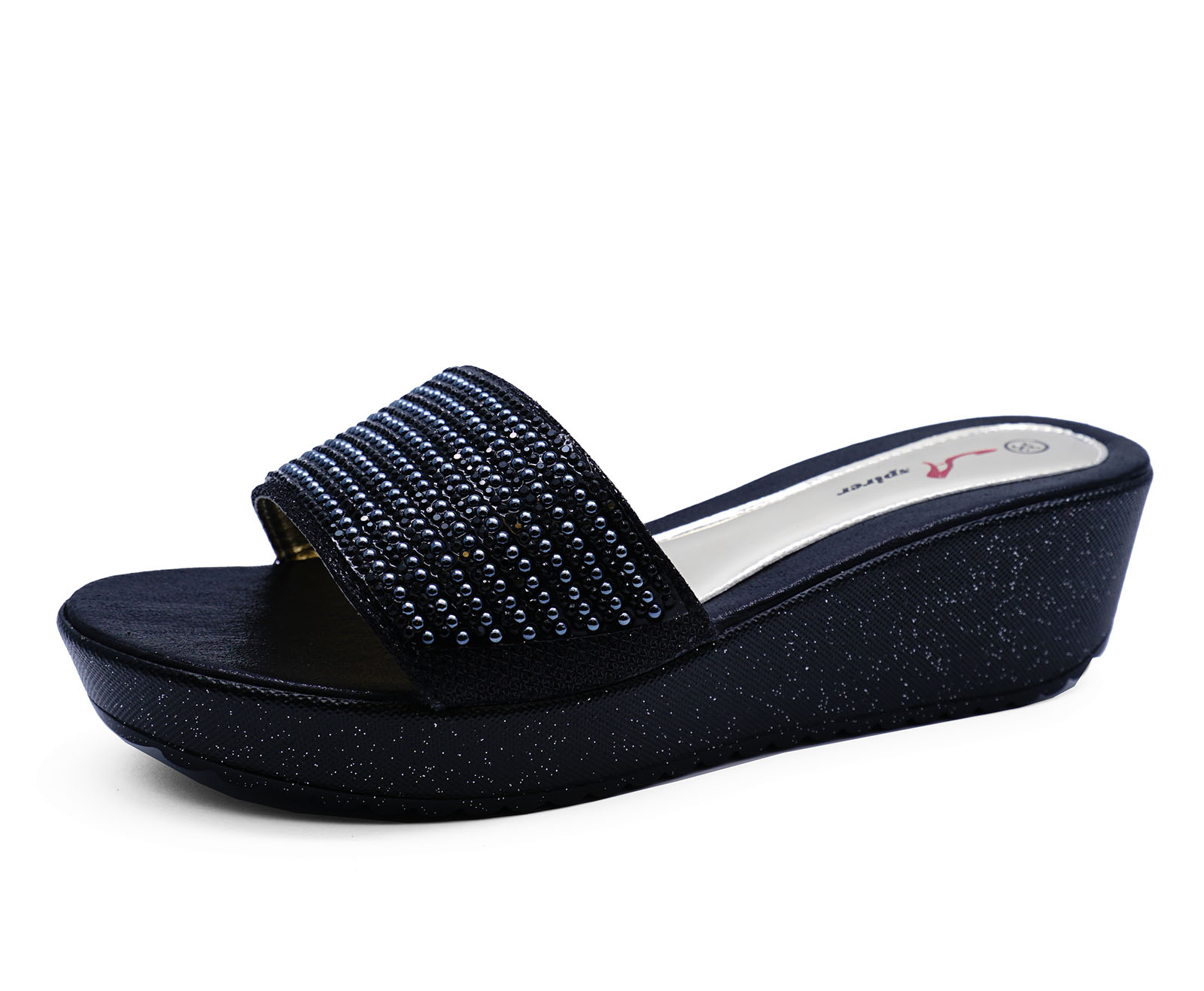 LADIES FLAT BLACK COMFY SLIP-ON LEATHER SANDALS FLIP-FLOP SHOES SLIDER MULES 3-9 | eBay