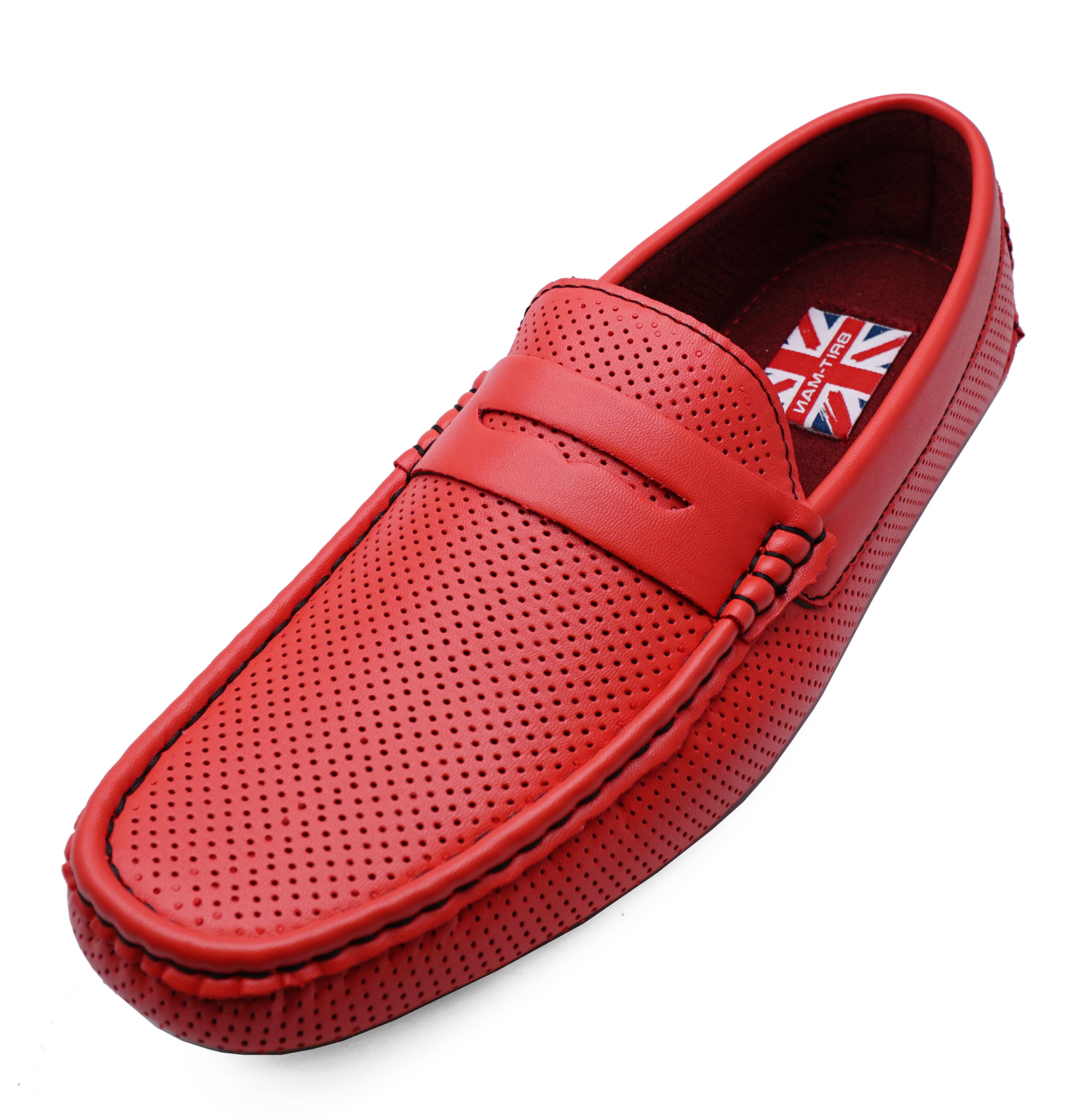 red flat dress shoes