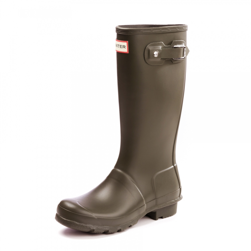 WOMENS SWAMP GREEN ORIGINAL TALL HUNTER WELLIES WELLINGTON RAIN BOOTS ...