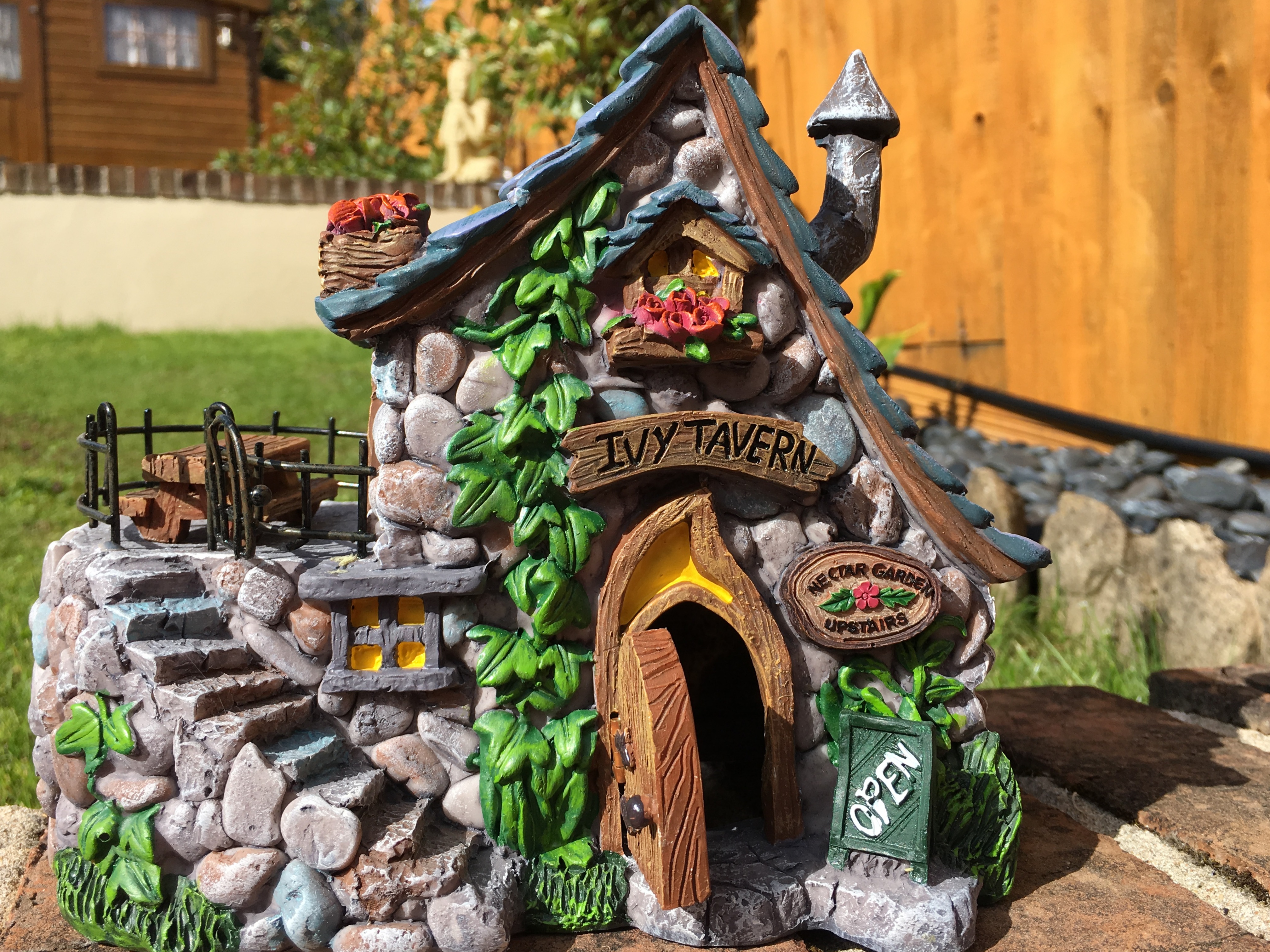 Magical Ivy Tavern House Fairies ONLY Fairy Pixie Garden Ornament Opening Door