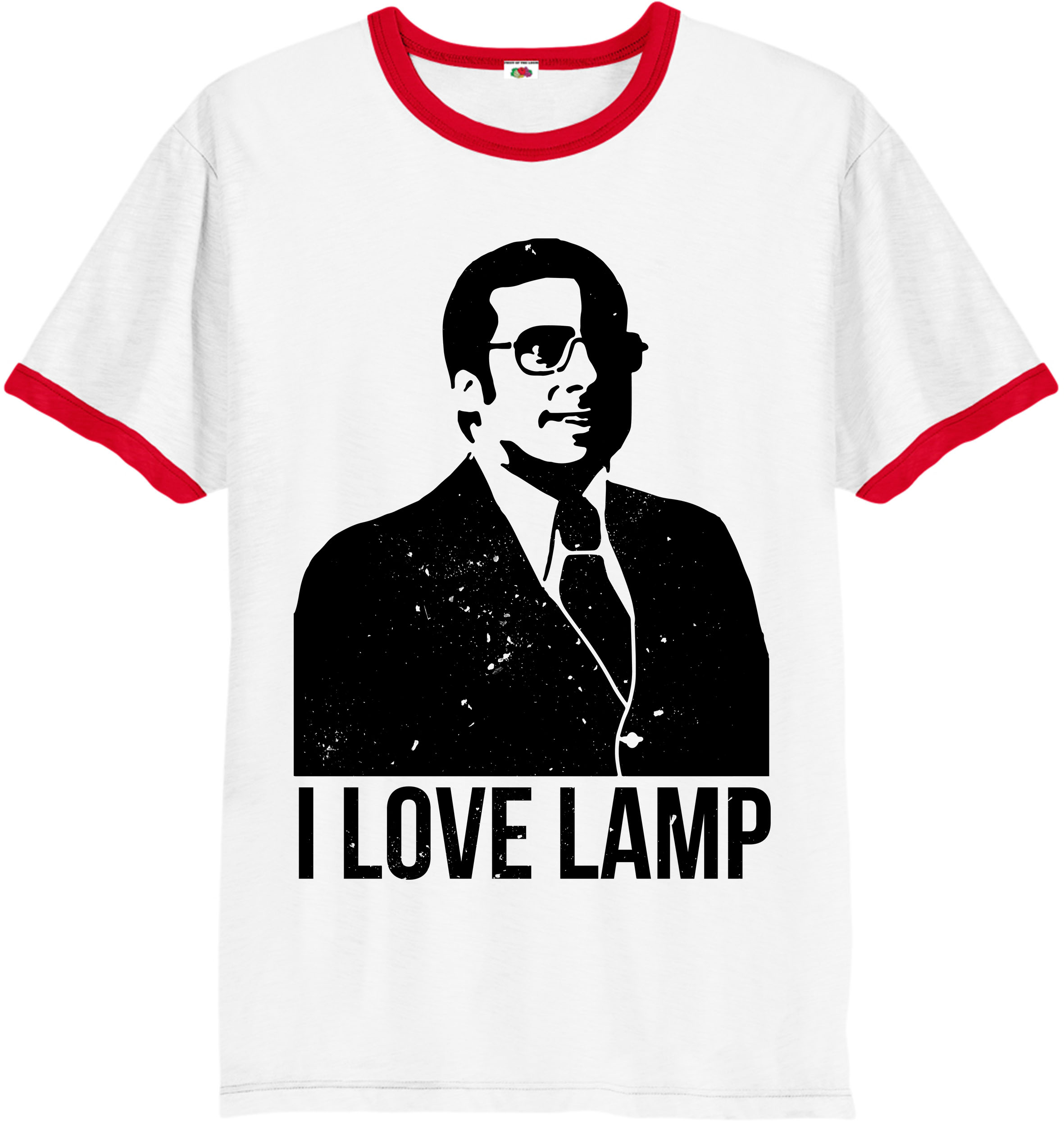 Anchorman T Shirt I love lamp Brick Tamland Ron Burgundy Ringer T