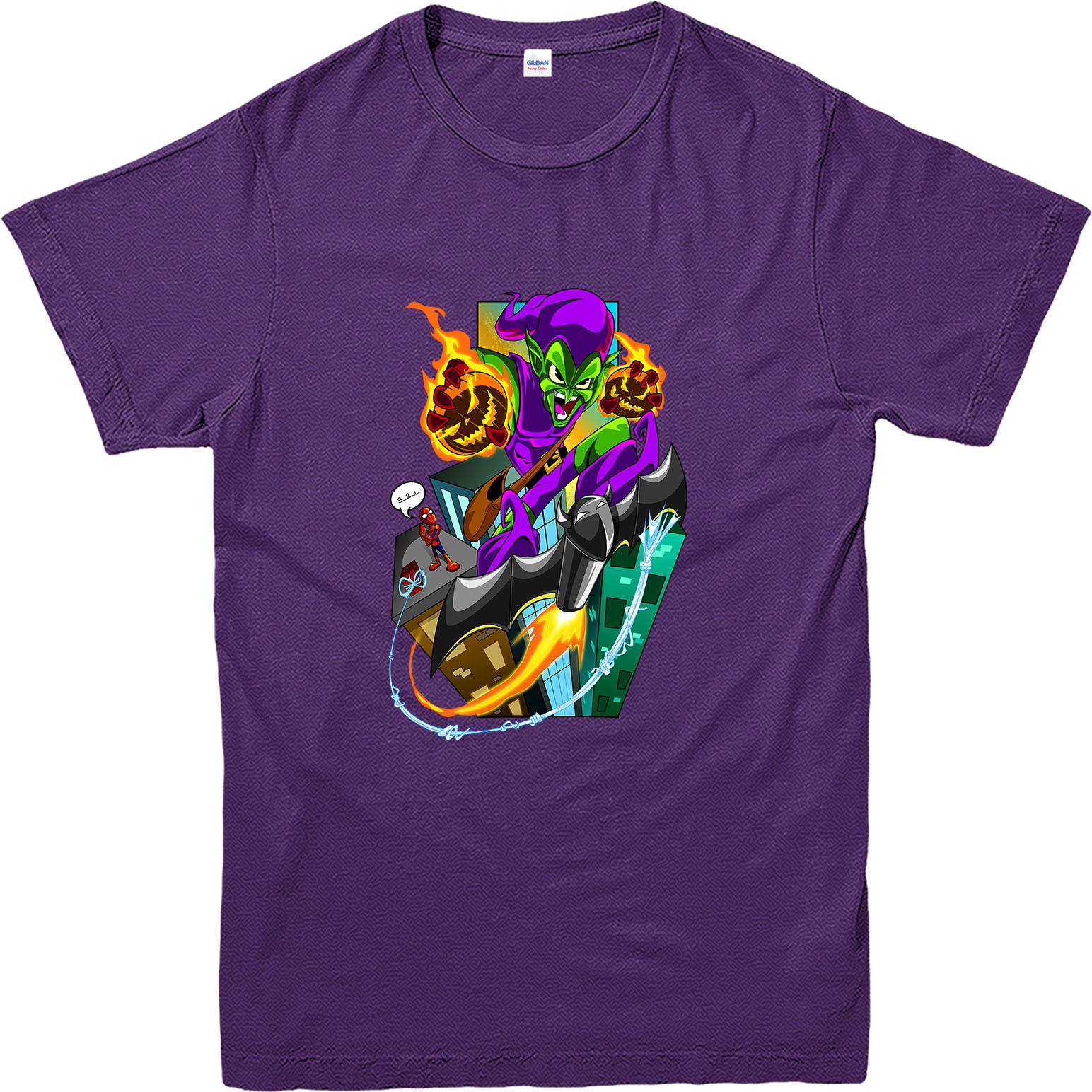 Green Goblin Cartoon T-Shirt, Marvel Comics T-Shirt, Inspired Design ...