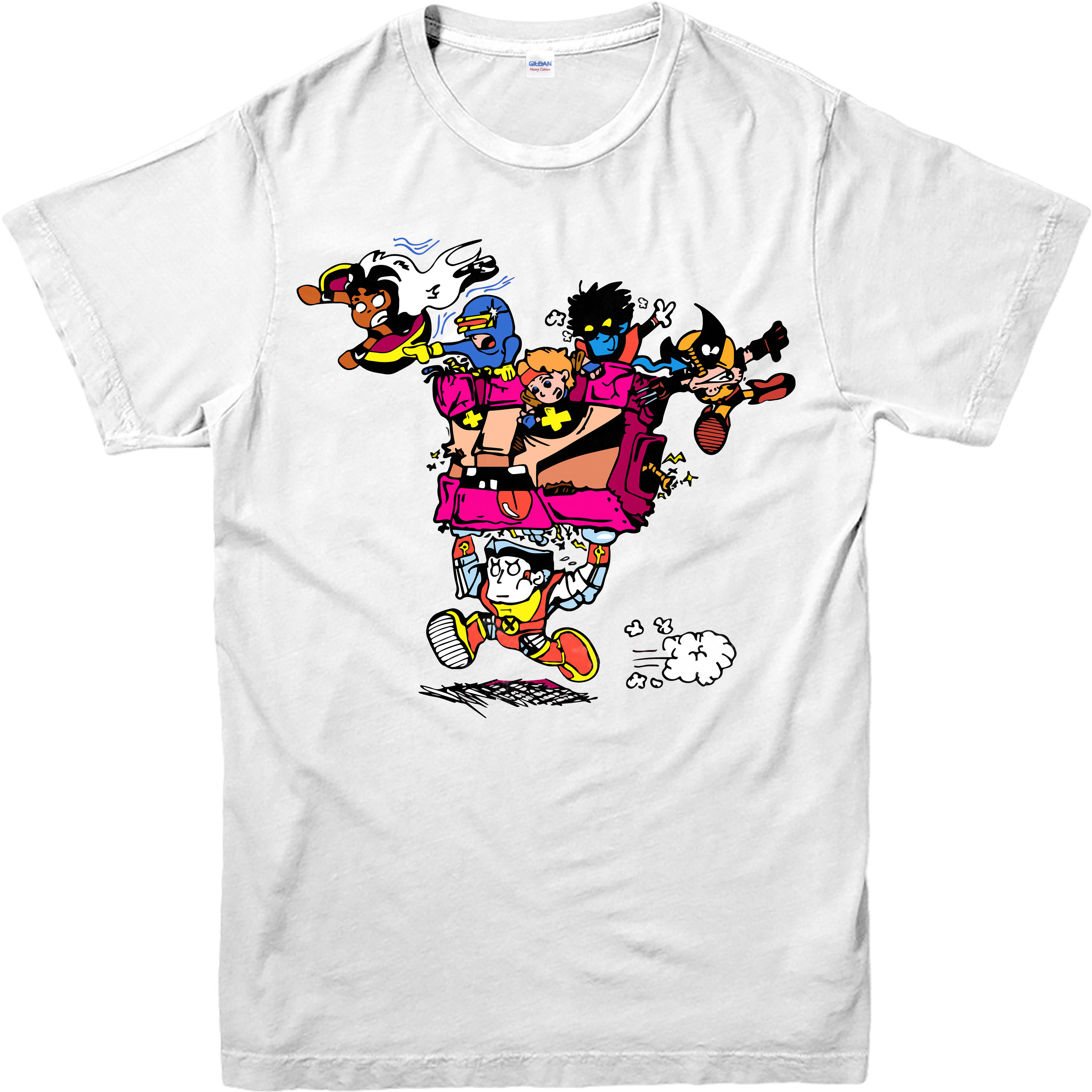Wolverine T Shirt Colossus Sentinel Head Xmen Cyclops Storm Adult