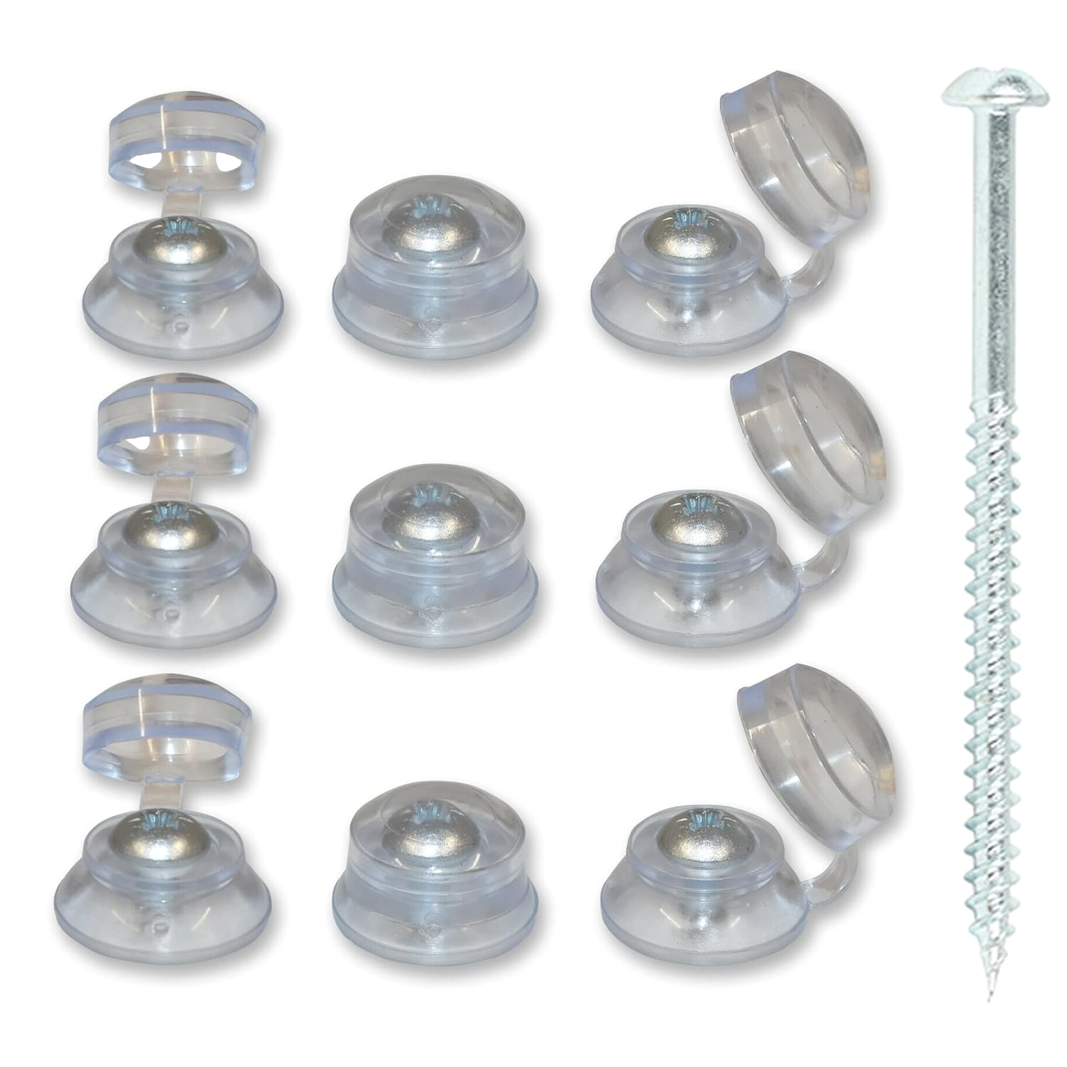 ｋ Clear Roofing Strap Caps & Screws 3