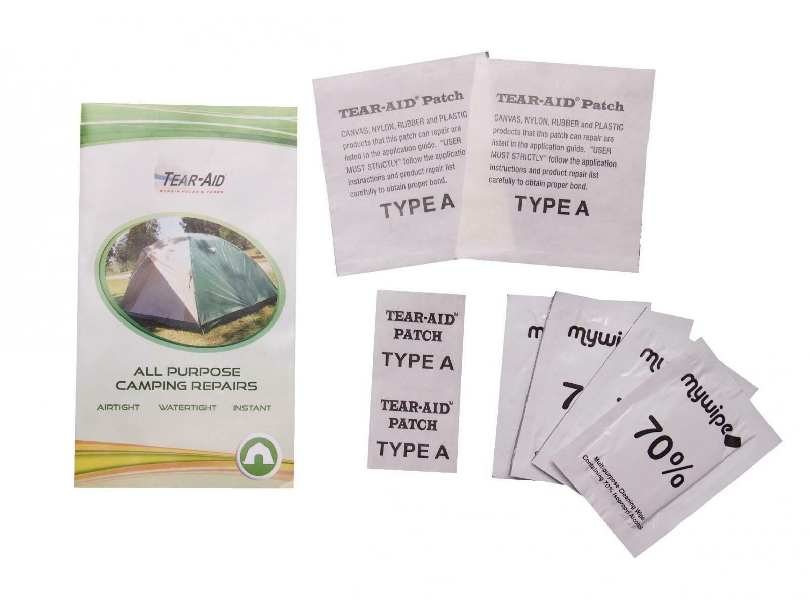 Tear Aid Tape Caravan Awning Repair Patch Kit Type A x 4 Canvas Tent eBay