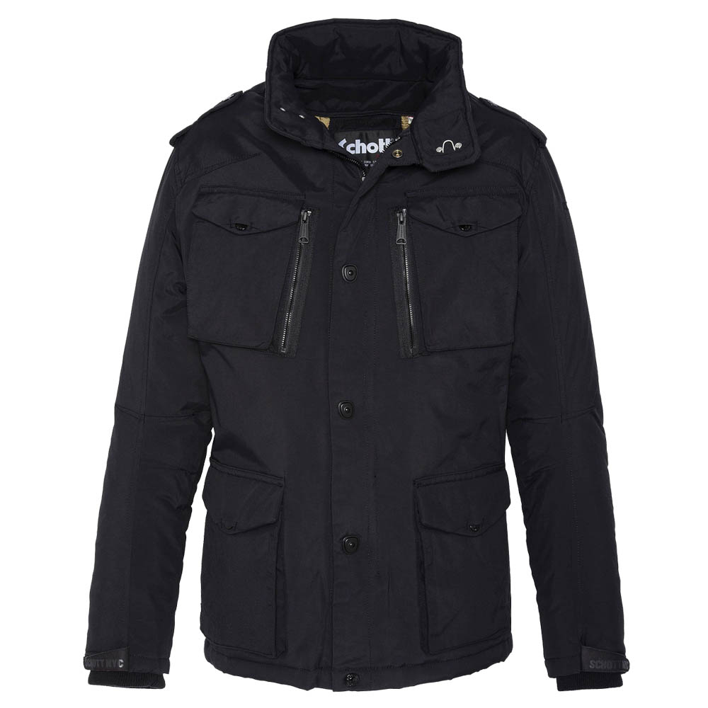Schott Field Fitted Winter Jacket in Black BNWT RRP £180