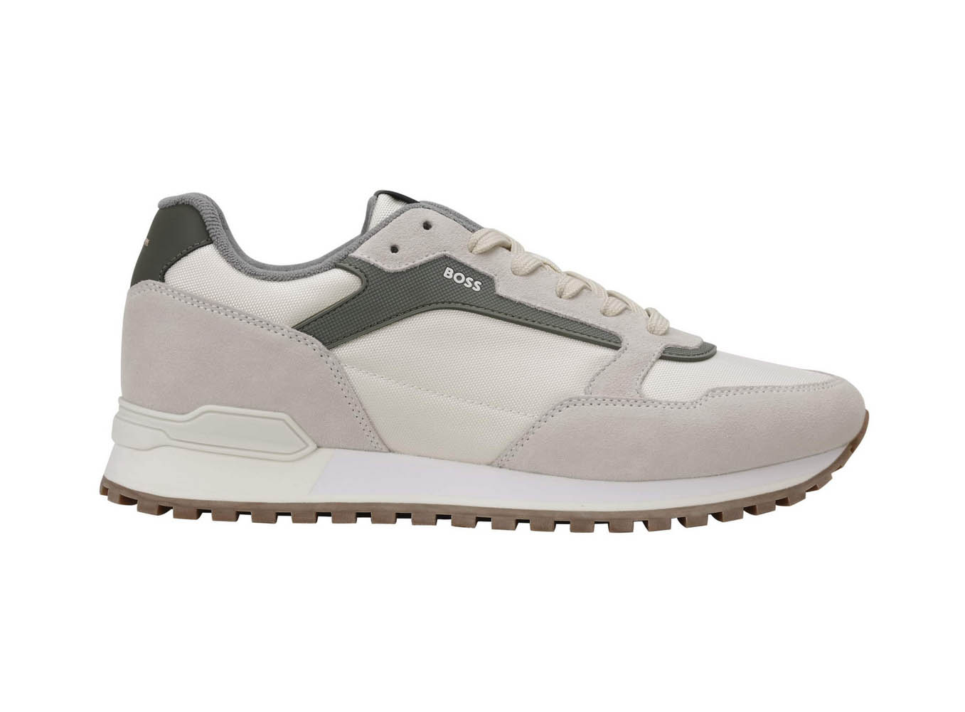 BOSS Mens Trainers Parkour I Runn SDNYT Trainer in Light Beige - Picture 6 of 7