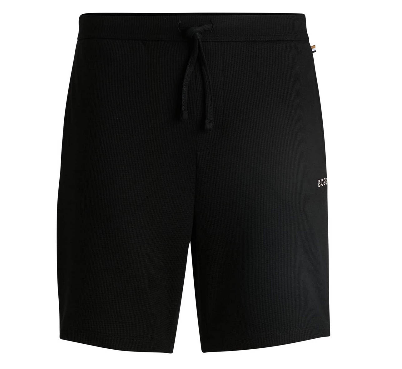 Hugo Boss Shorts BOSS Herren Waffelstruktur leichte Shorts in Schwarz - Bild 6 von 7