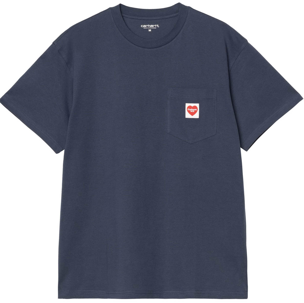 Carhartt Herren T-Shirt Wip Pocket Heart Crew Neck Light Cotton Tee in Blau - Bild 3 von 6