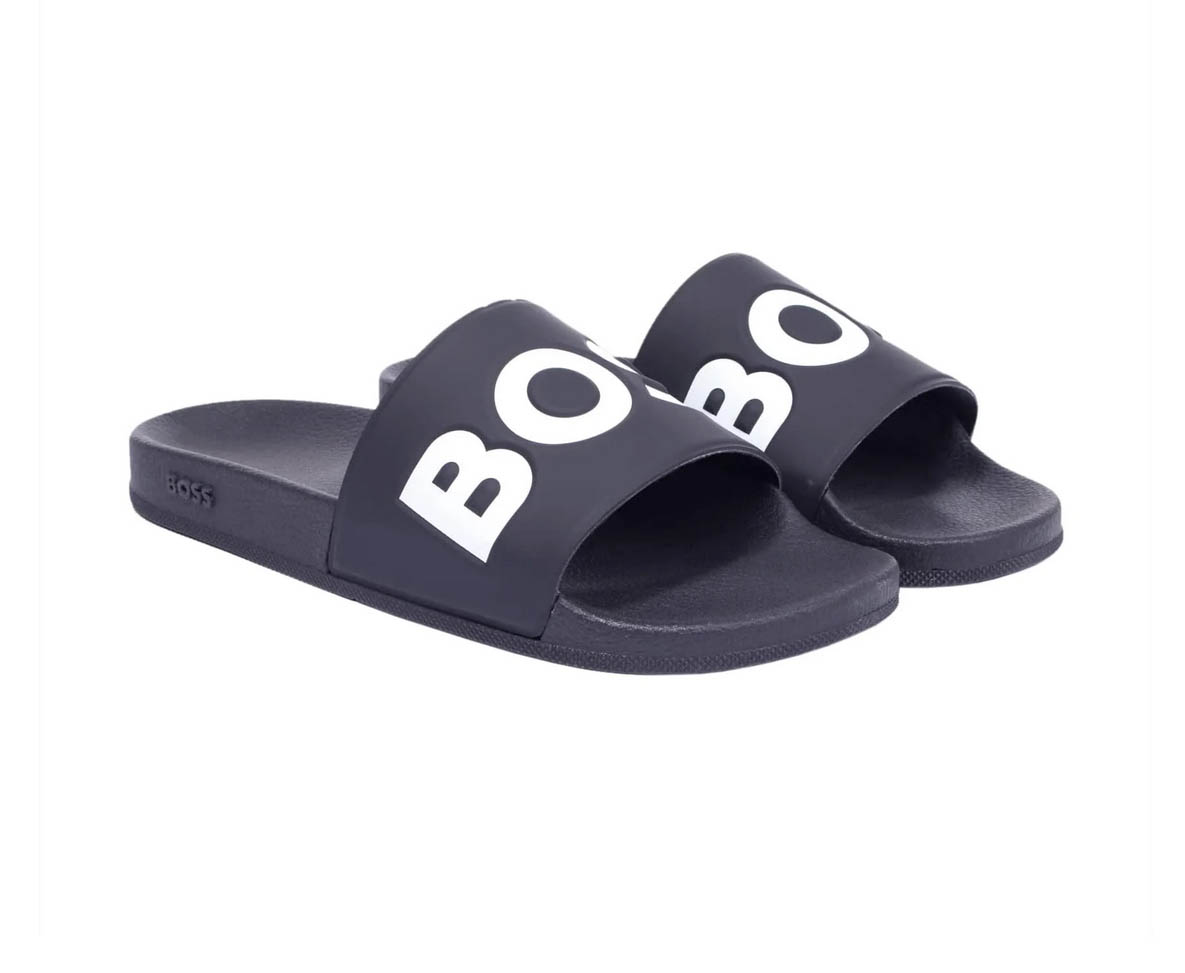 Hugo boss navy on sale sliders