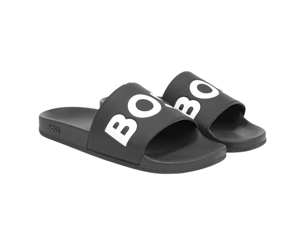 Mens black boss discount sliders