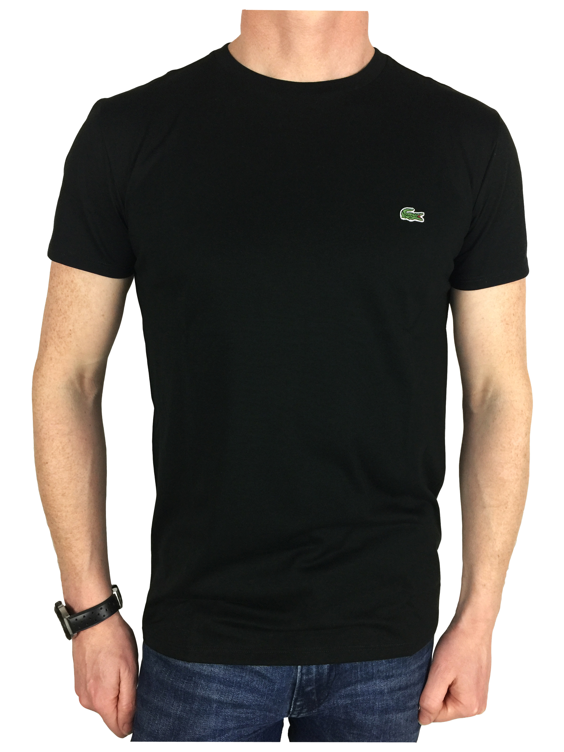 Lacoste Mens S/S Logo Branded T-Shirt in Black, BNWT, RRP £50 - Picture 10 of 10