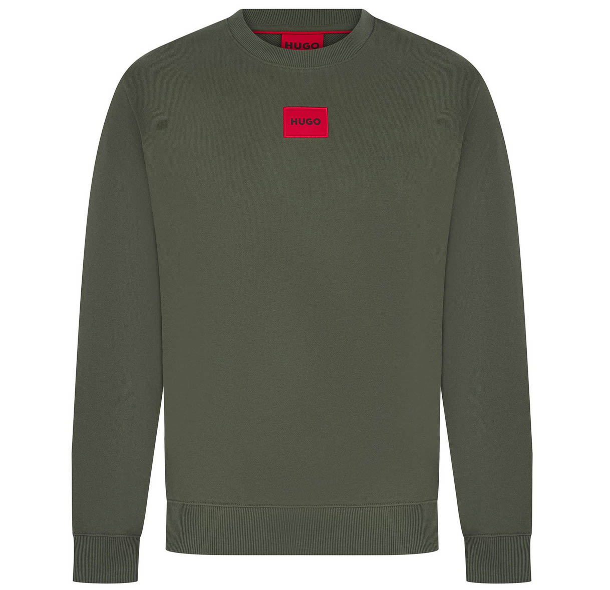 Hugo Mens Sweatshirt DIRAGOL212 BOSS Crew Neck Cotton Sweatshirt in Green - Picture 9 of 9