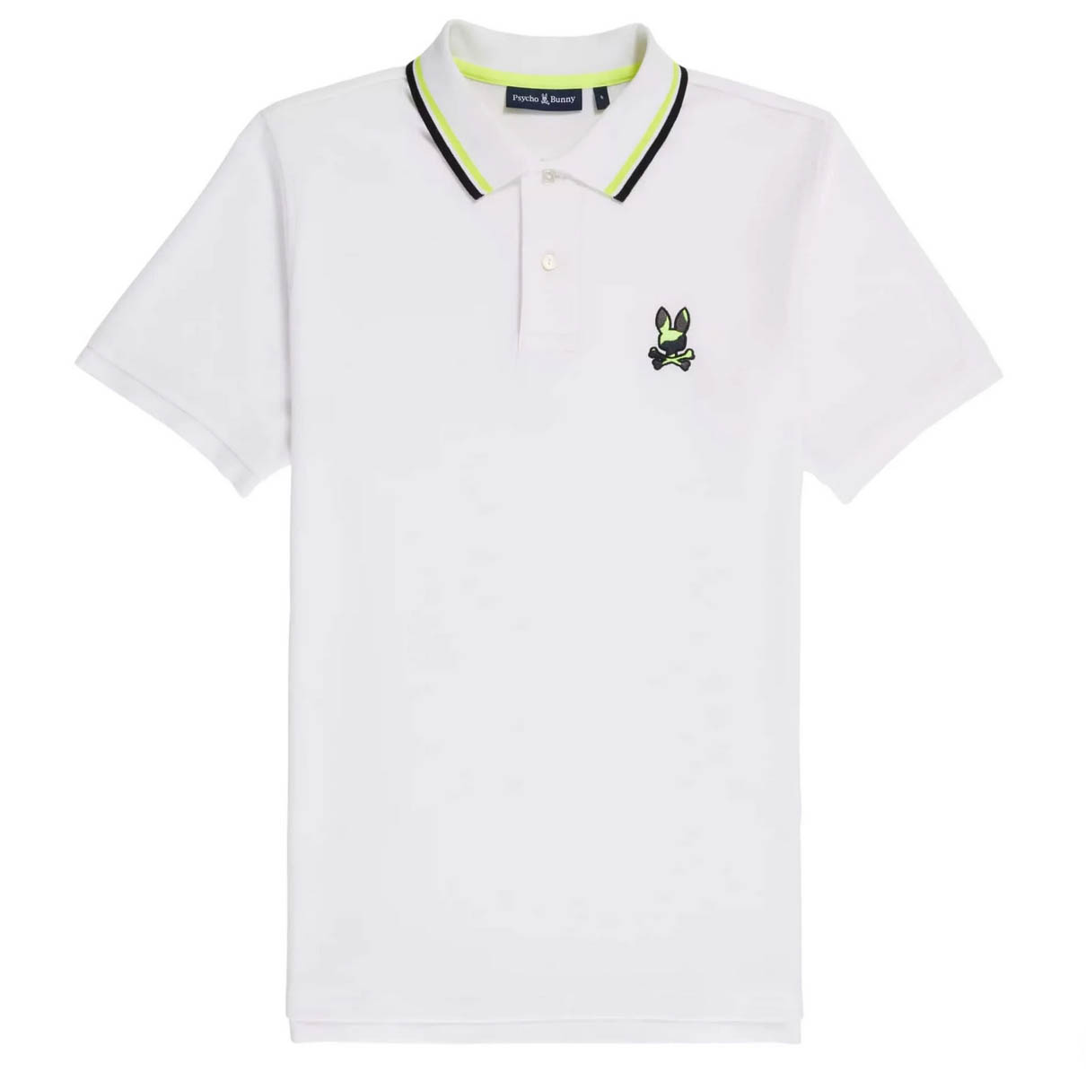 Polo uomo Psycho Bunny logo Plano marca Pima cotone polo bianca - Foto 5 di 9