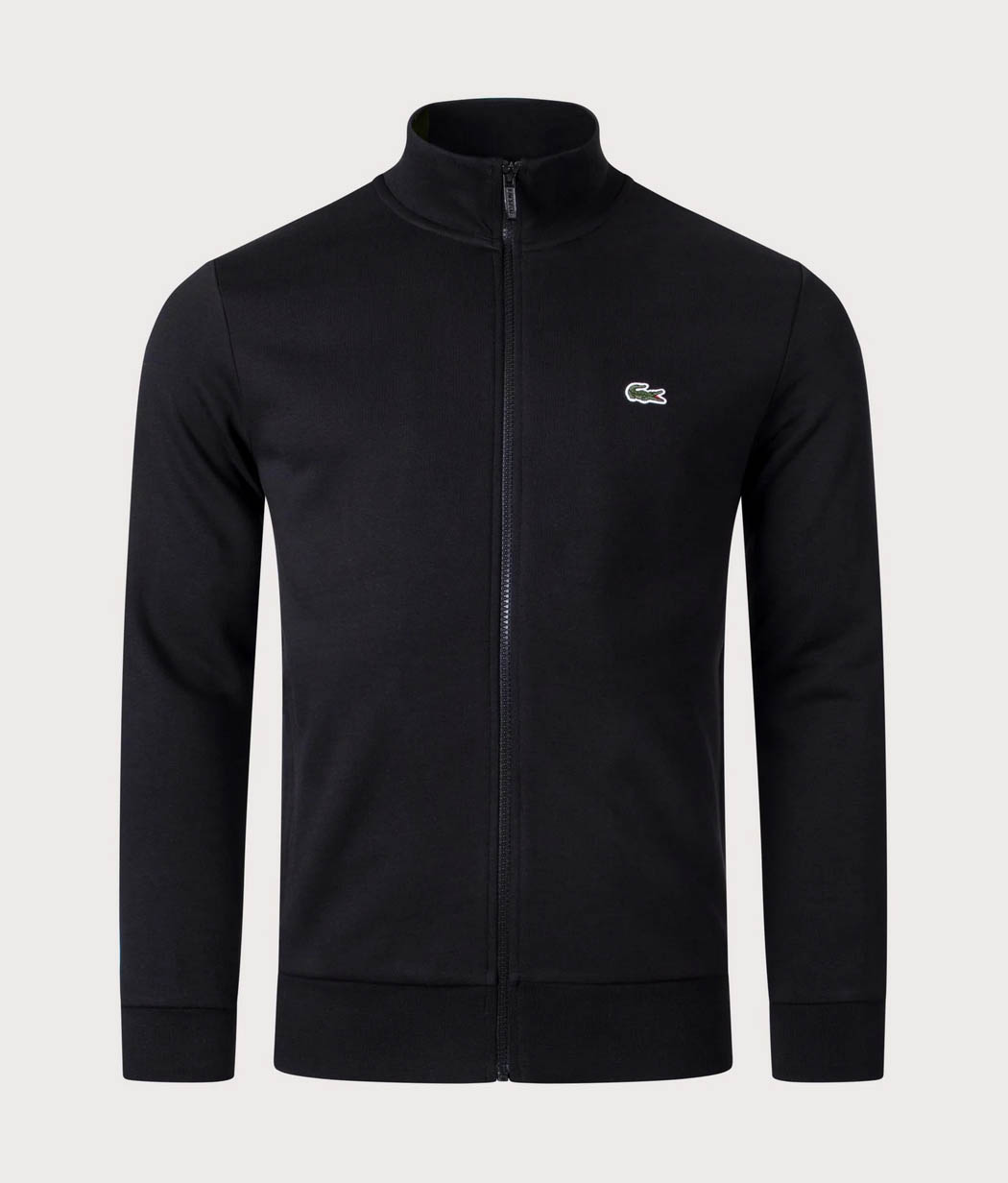 Lacoste Herren Track Top durchgehender Reißverschluss normale Passform Logo Track Jacke in schwarz - Bild 9 von 9