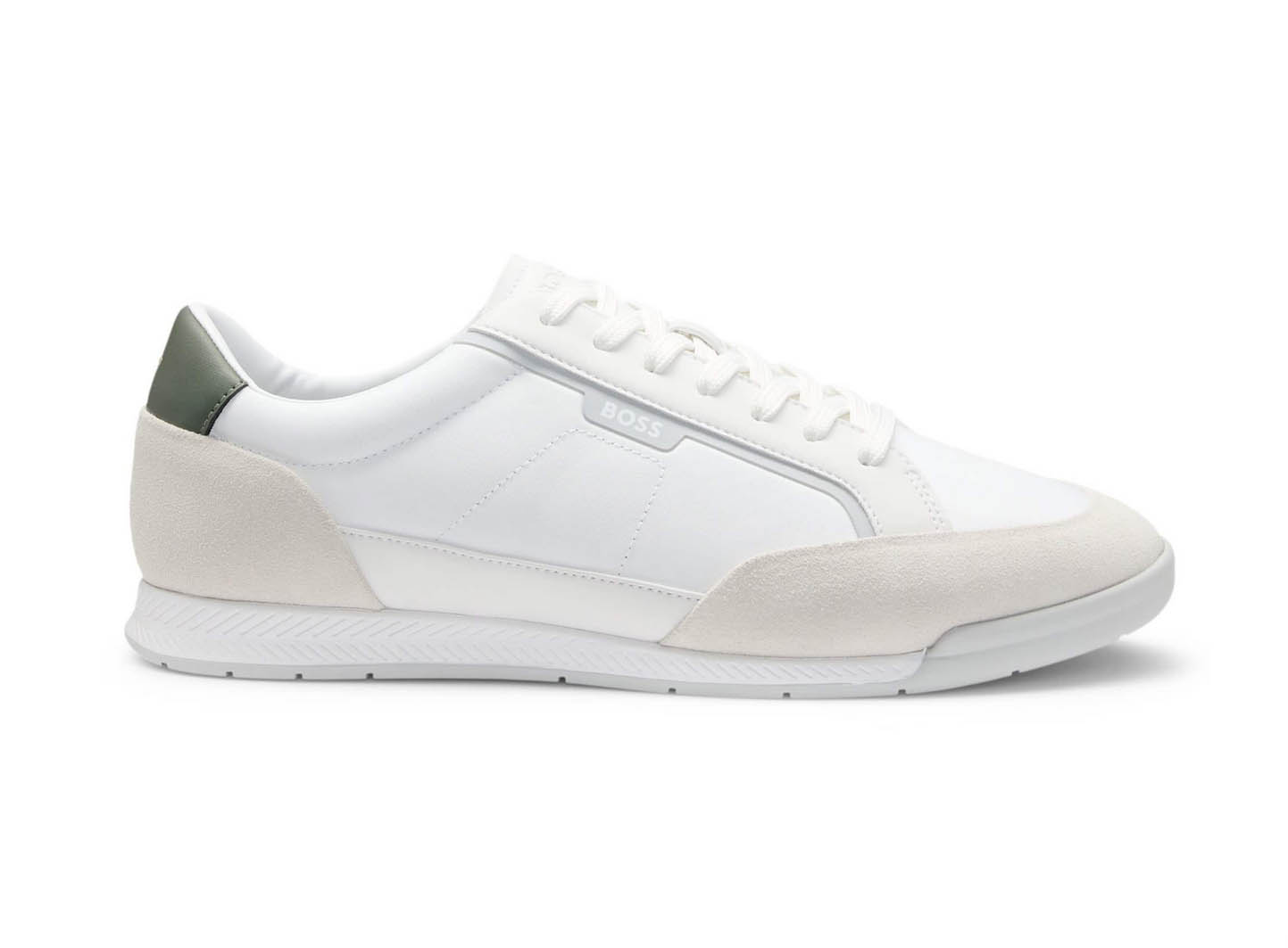 BOSS Mens Trainers Hugo Boss Nitan Footwear in Open White - Picture 8 of 8