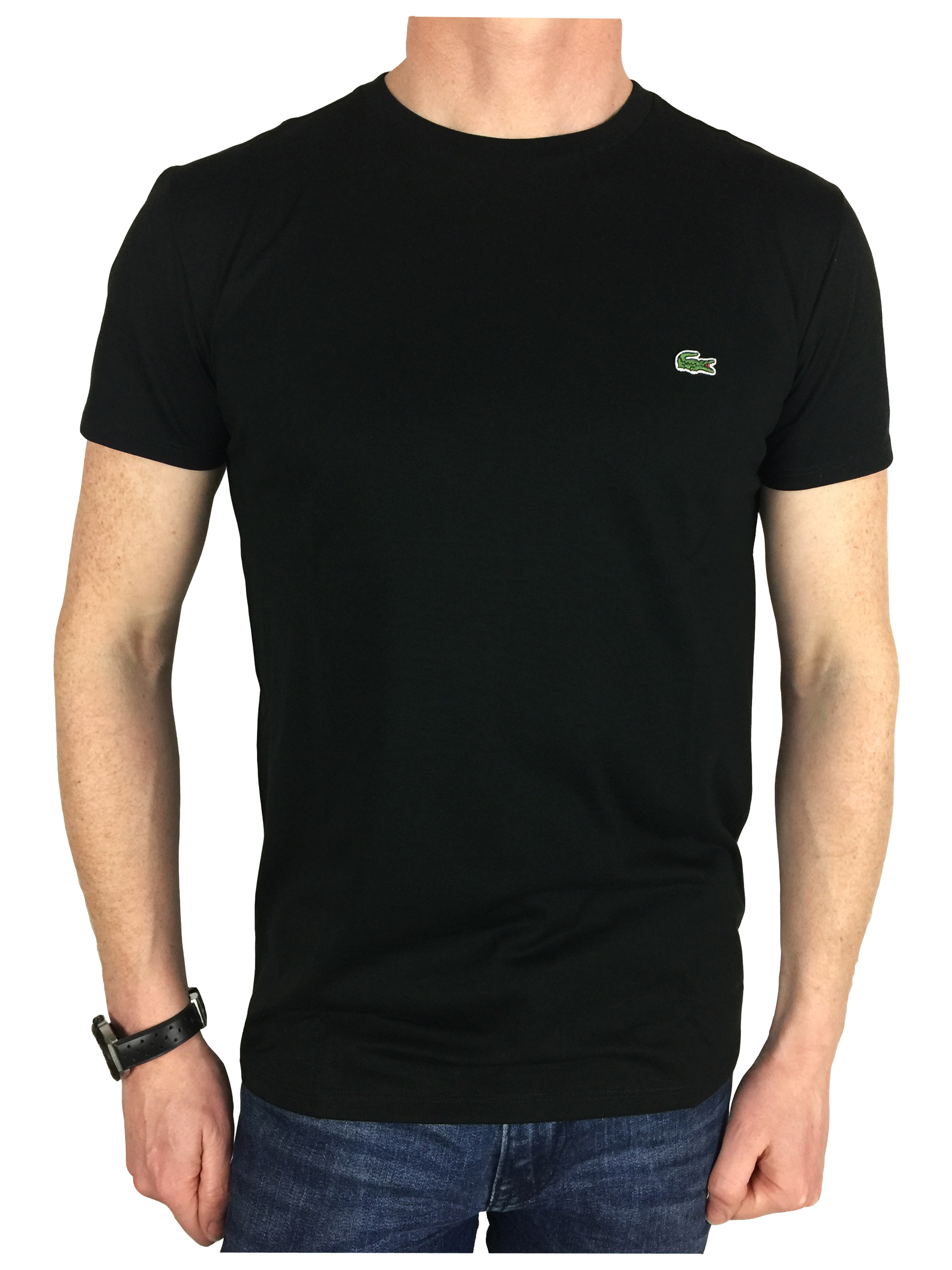 Lacoste TH6709 Soft Cotton T-Shirt Black 6 (XL) for sale online | eBay