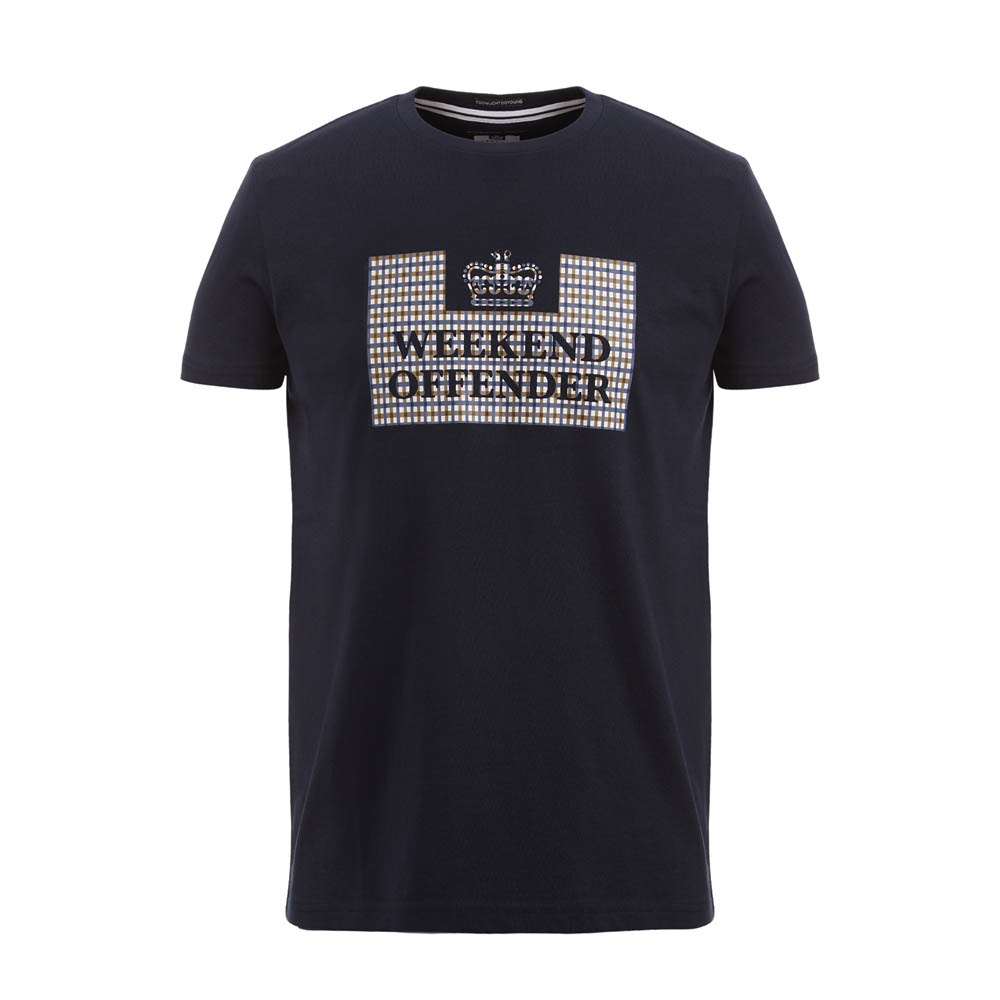 Weekend Offender Mens T-Shirt Shevchenko Graphic Logo Cotton Tee in Navy Blue - Picture 8 of 9