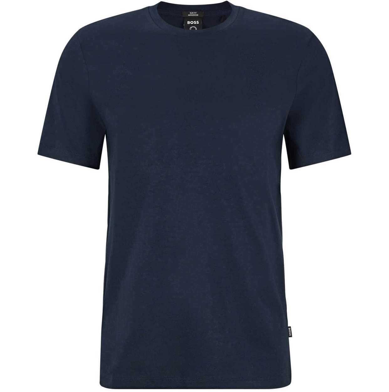 Hugo Boss Mens T-Shirt BOSS H Tessler 199 Mercerised Cotton Tee in Navy Blue - Picture 7 of 7