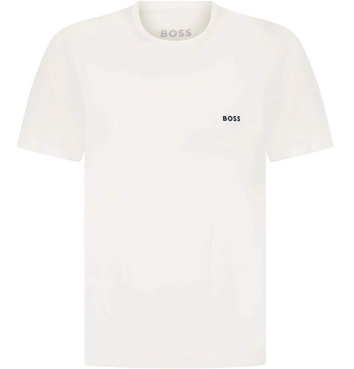 Hugo Boss Mens T-Shirt Embroidered Logo Classic Loungewear BOSS Tee in Off White - Picture 6 of 8