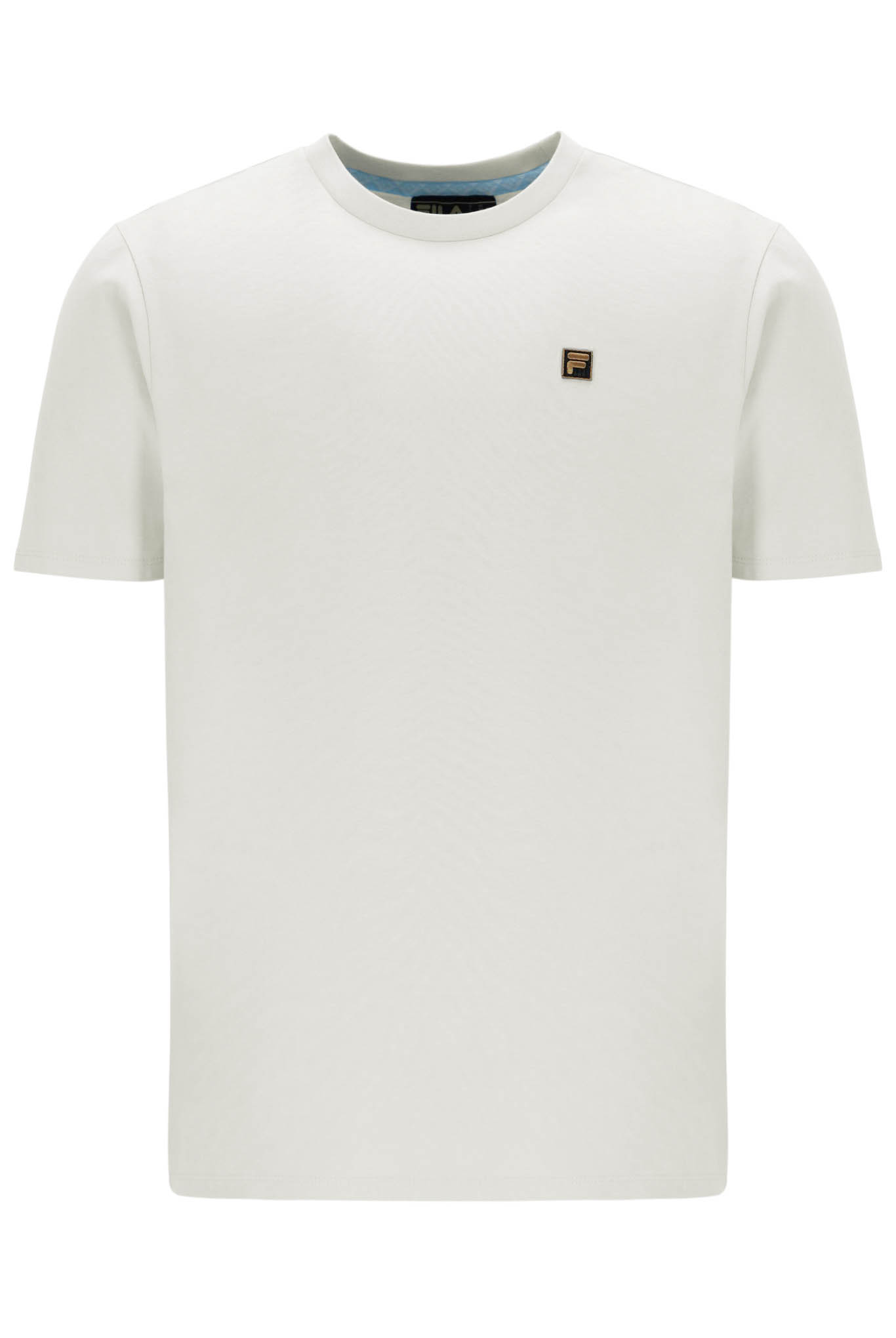 Fila Vintage Mens T-Shirt Yaxley Premium Gold FILA Logo Tee in Egret - Picture 8 of 8