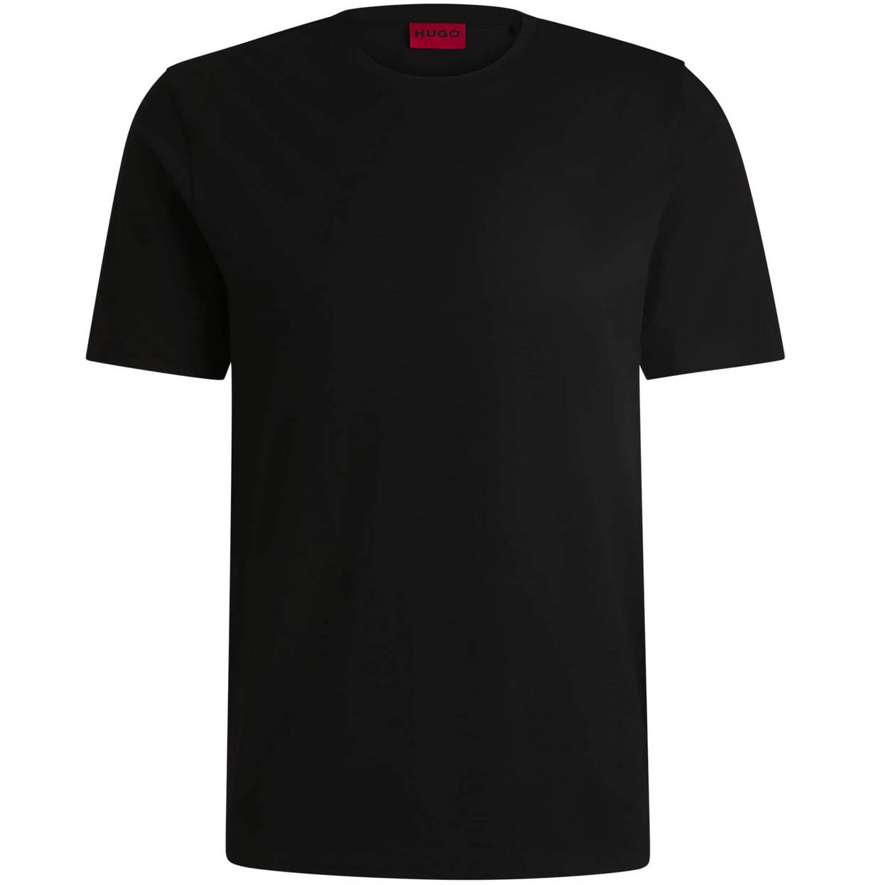 Hugo Boss T-Shirt HUGO Dimerstee Mercerised Pique Mens Tee in Black - Picture 4 of 6