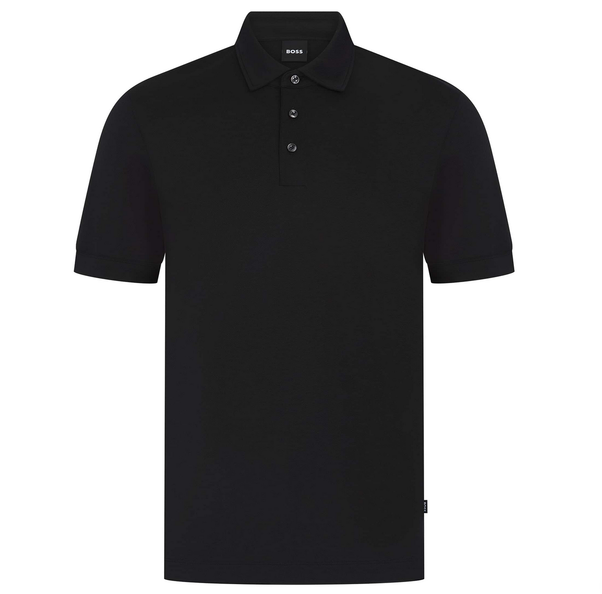 Hugo Boss Mens Polo Shirt H Press 57 Pique Cotton Logo Branded Top in Black - Picture 5 of 9