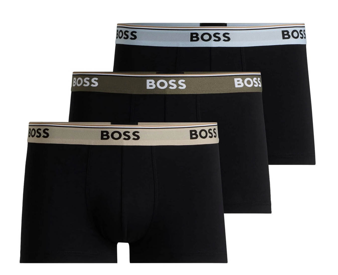 Hugo Boss 3 Pack Boxer Shorts BOSS Logo Branded Underwear Trunks in Black - Picture 6 of 7