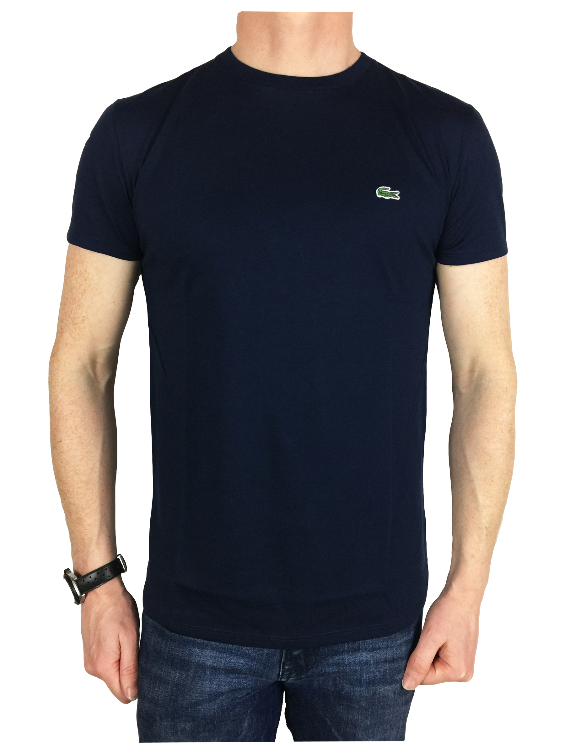 Lacoste Th6709 Crew Neck T-shirt Navy 4 sale online | eBay