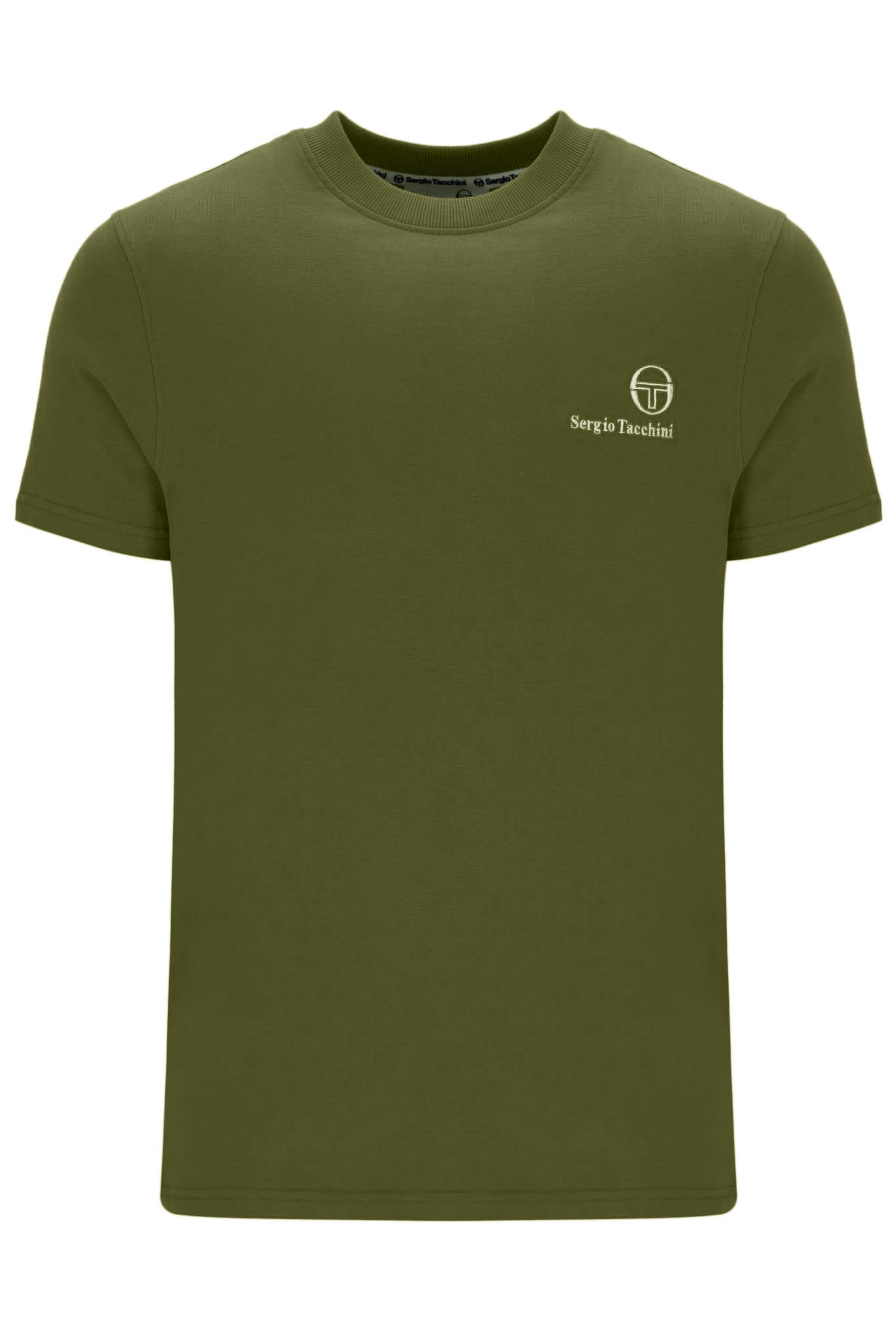 Sergio Tacchini T-Shirt Herren Felton Chrest Logo Branded Tee in Sphagnum Green - Bild 6 von 10