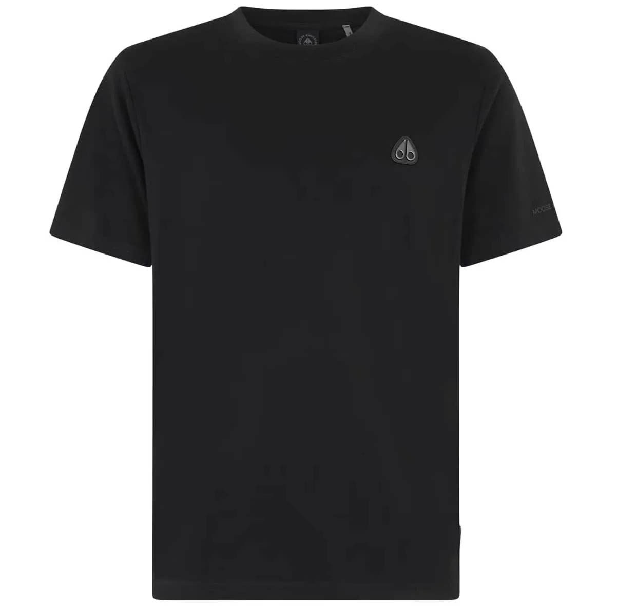 Moose Knuckles T-Shirt Mens Crescent Crew Neck Cotton Tee in Black - Picture 8 of 8