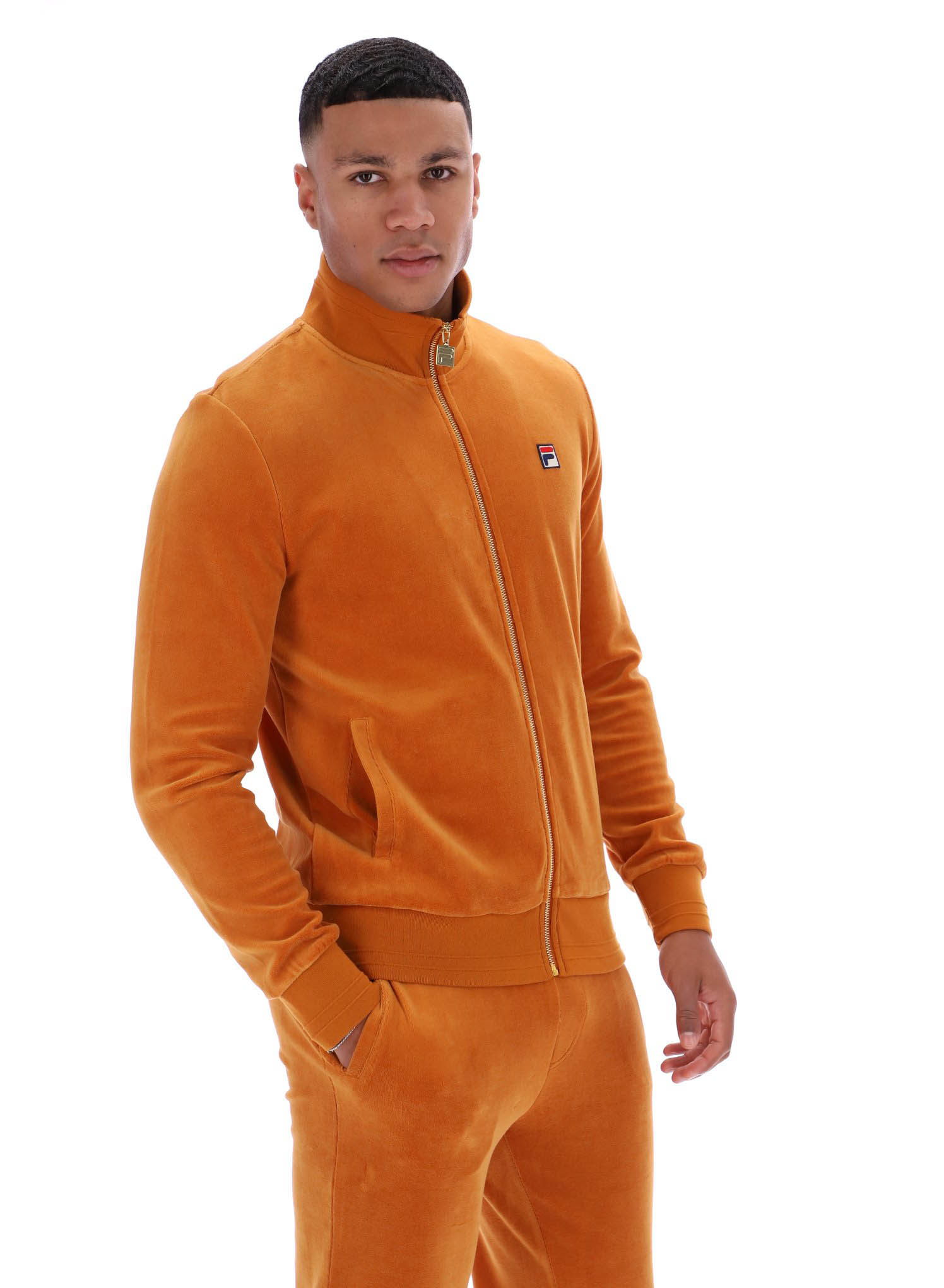 Chaqueta deportiva Fila para hombre de terciopelo Nero en Pumpkin Spice - Imagen 10 de 10