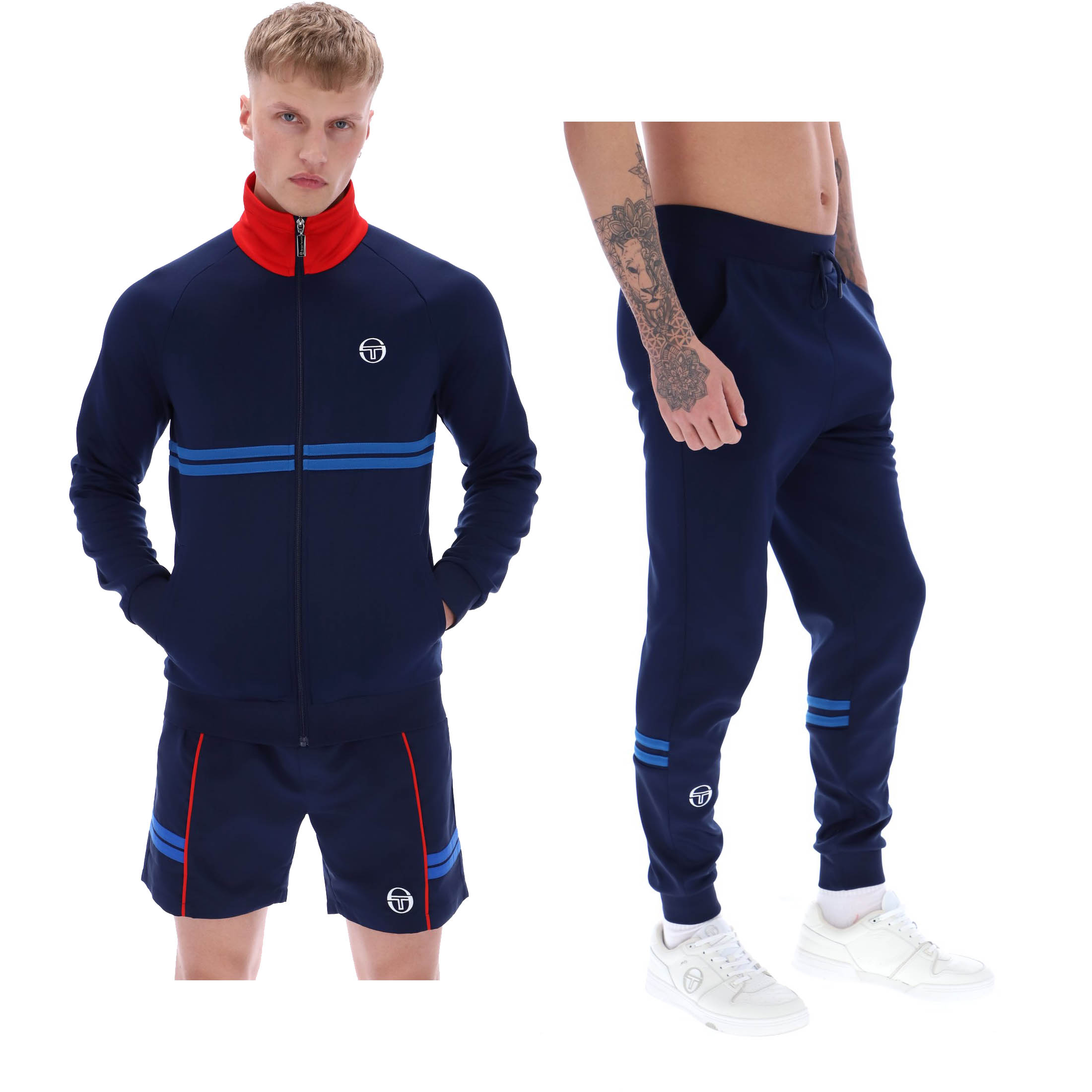 Sergio Tacchini Herren DALLAS Full Trainingsanzug in Maritim/Adrenalinrausch/Maritim - Bild 11 von 14