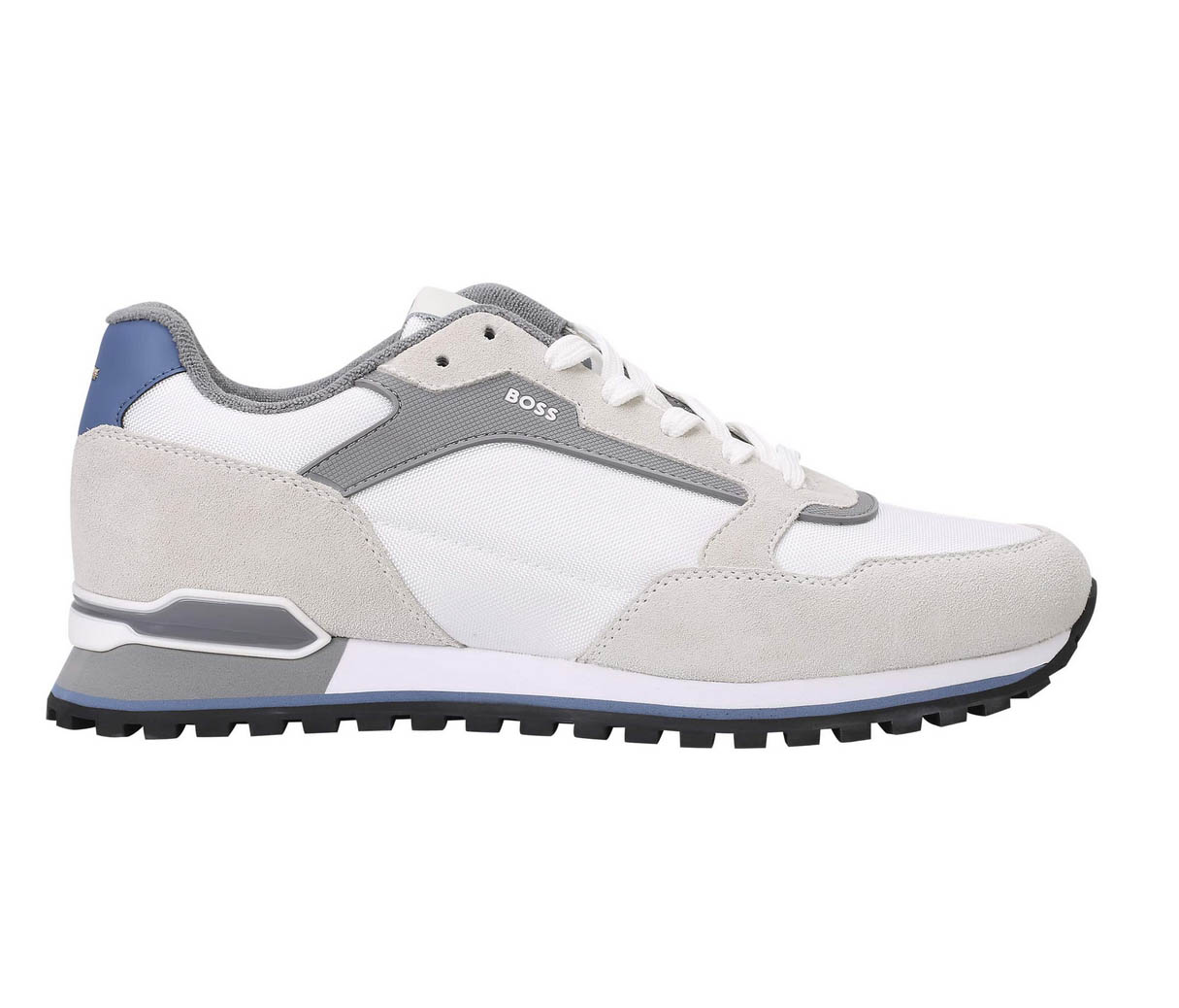 Hugo Boss Trainers BOSS Parkour Runn Mens Footwear in Open White - Picture 4 of 9