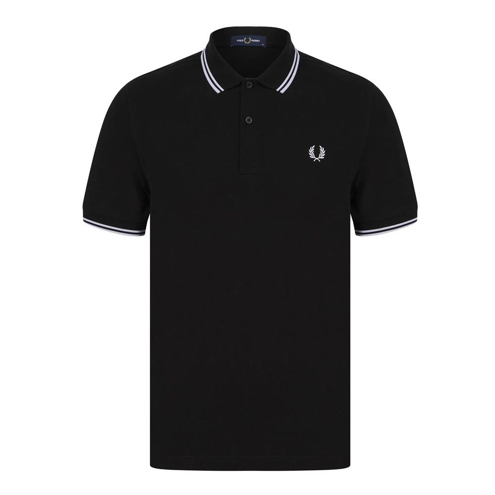 Fred Perry Men's Polo Shirt Twin Tipped Classic Logo Emblem Cotton Polo ...