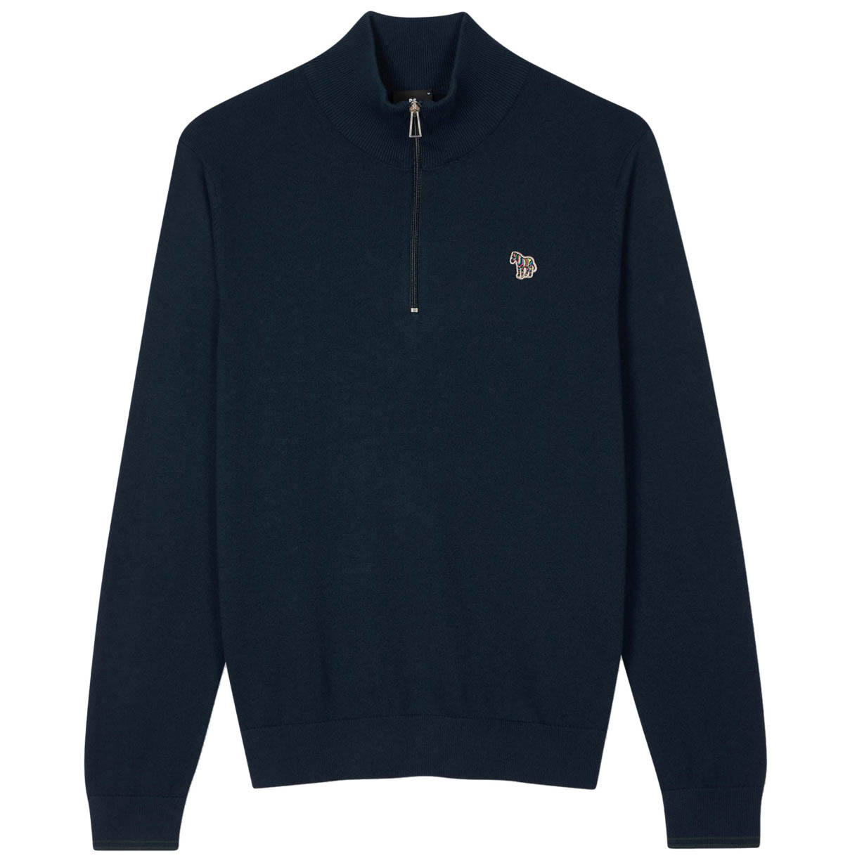 Sudadera Paul Smith Para Hombres Insignia Cebra Cremallera Cuello Jersey en Azul Marino - Imagen 5 de 6