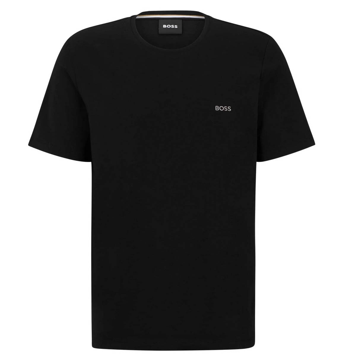 T-shirt da uomo Hugo Boss Mix & Match Crew logo collo marchio cotone nera - Foto 7 di 7