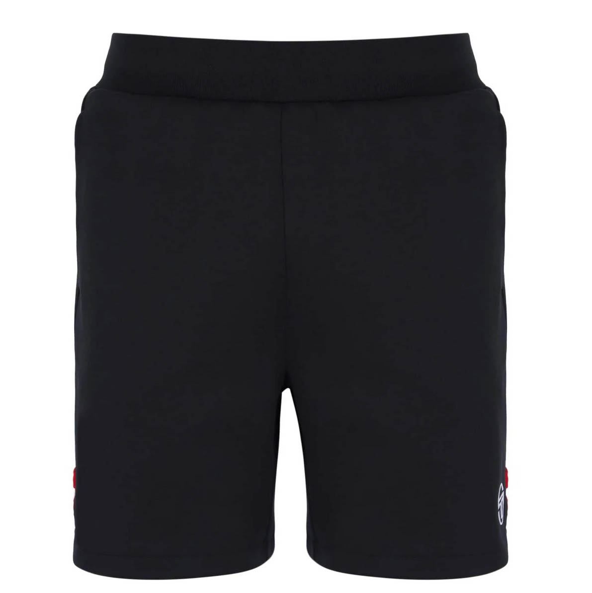 Sergio Tacchini Shorts Mens Orion Logo Branded Short in Black/Adrenaline Rush - Picture 5 of 8
