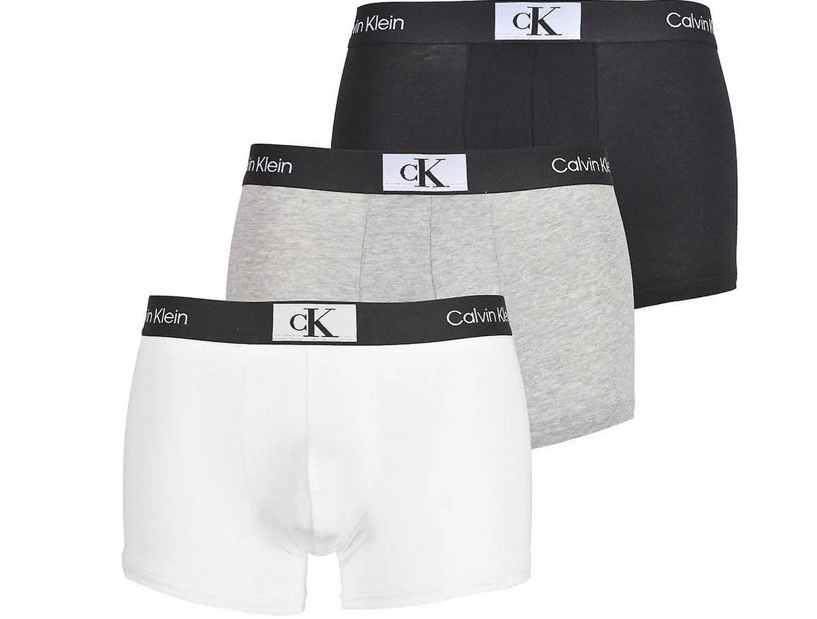 Calvin Klein Herren Boxershorts 3er-Pack CK96 Boxershorts Unterwäsche in schwarz/grau/weiß - Bild 6 von 9