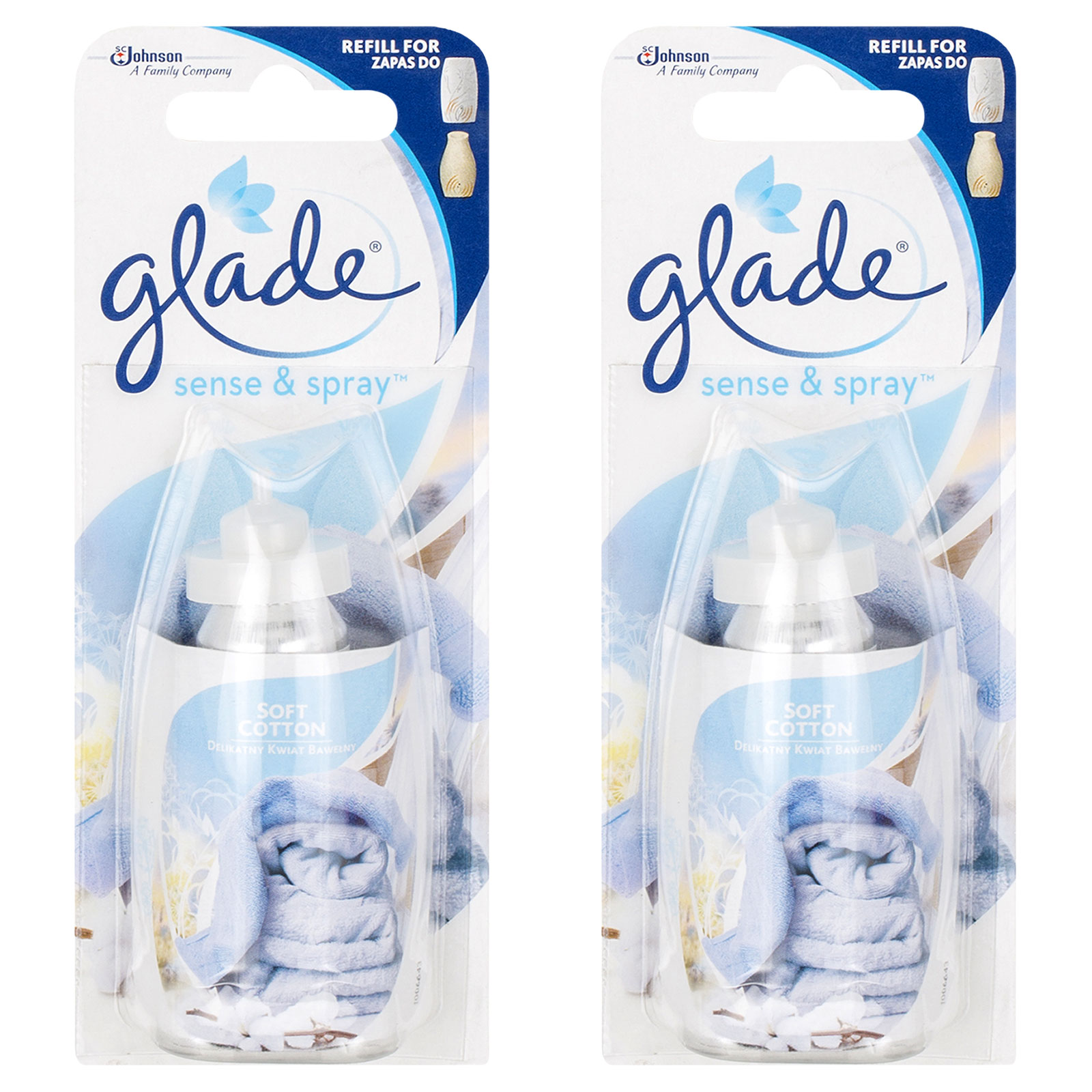 Glade Sense & Spray Soft Cotton Automatic Refill 18ml Air Freshener