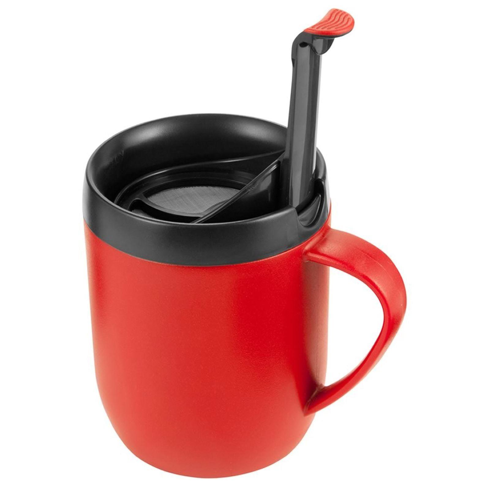 Zyliss Cafetiere Hot Mug Double Wall Cup Coffee Tea Press with Splash