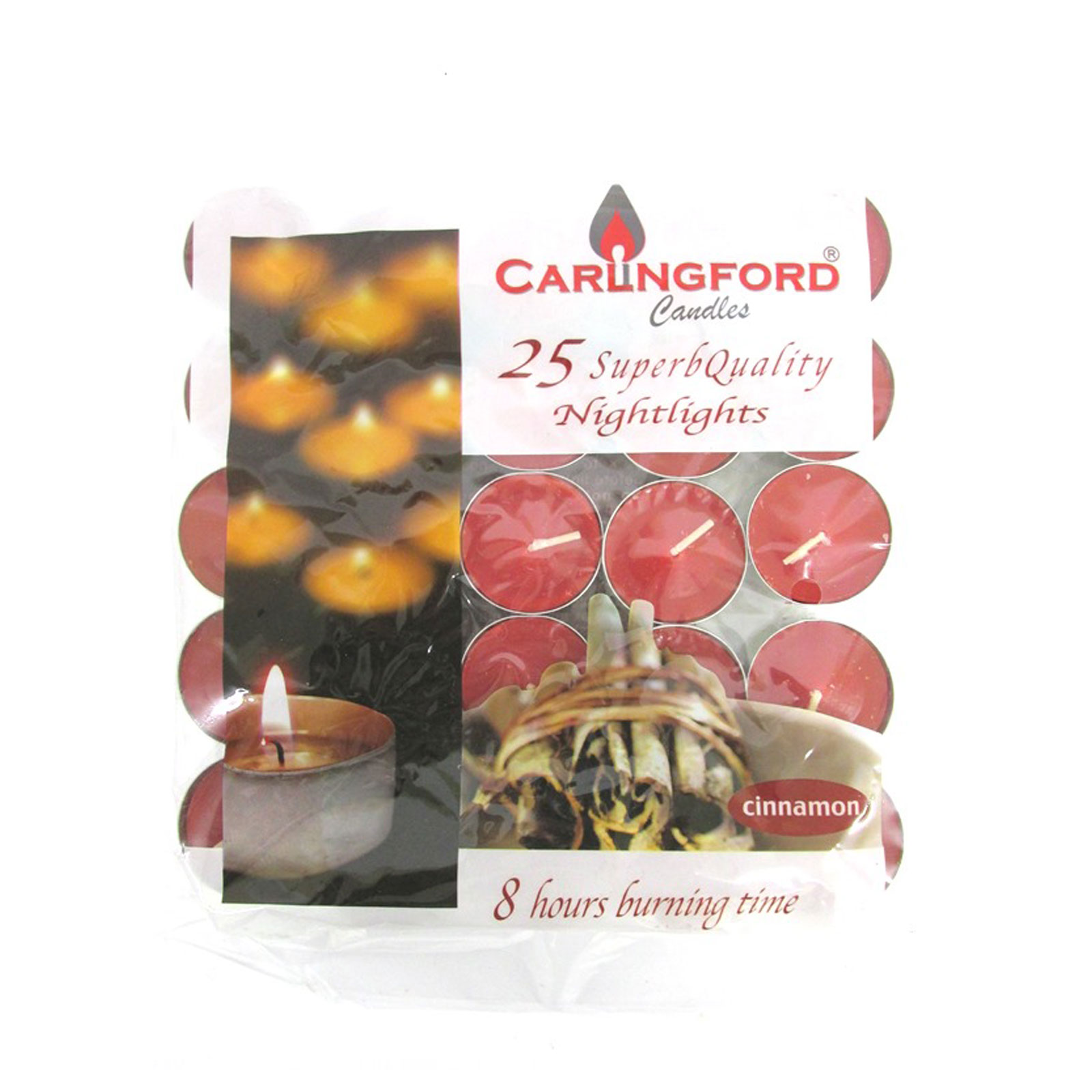 Carlingford Candles Scented Tea Lights Nightlights 25 Pack 68 Hour