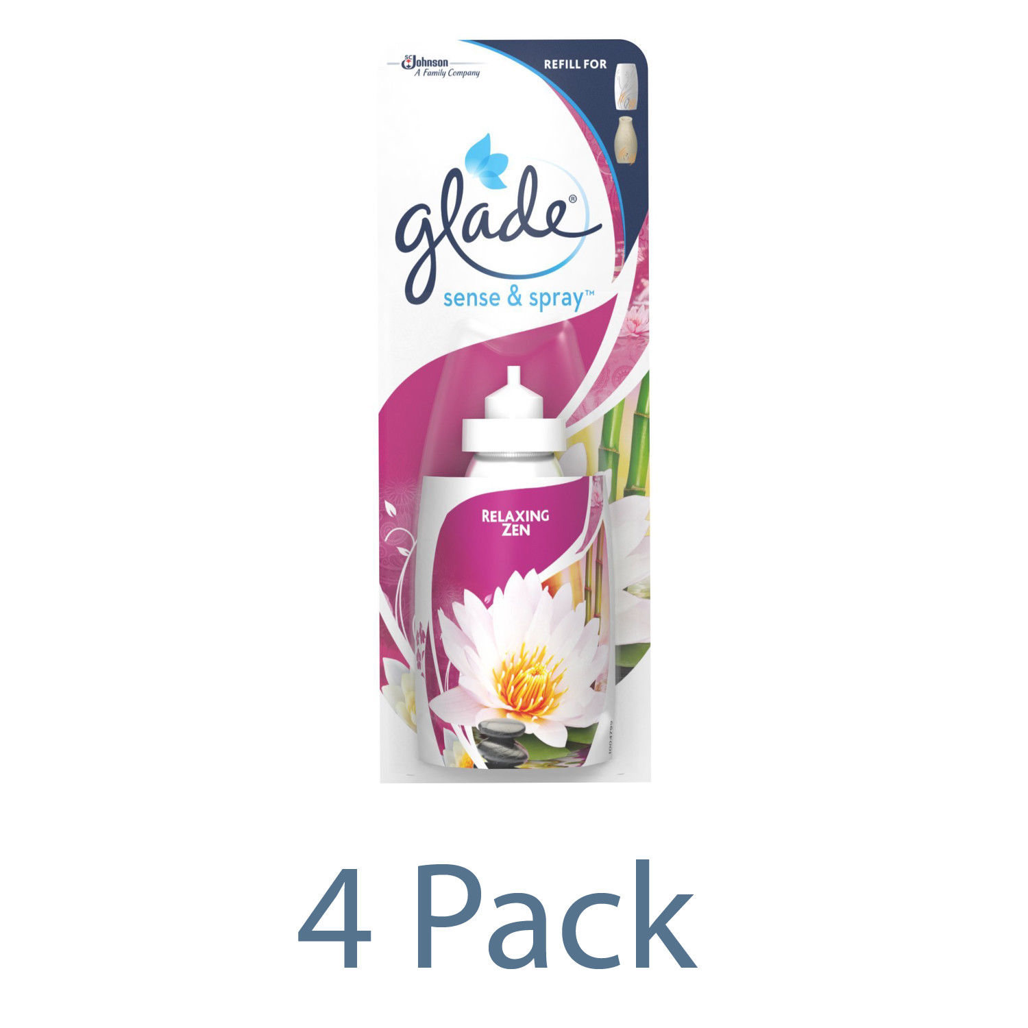 Glade Sense & Spray Refill 18ml (Relaxing Zen 1,2,4,8 Pack)